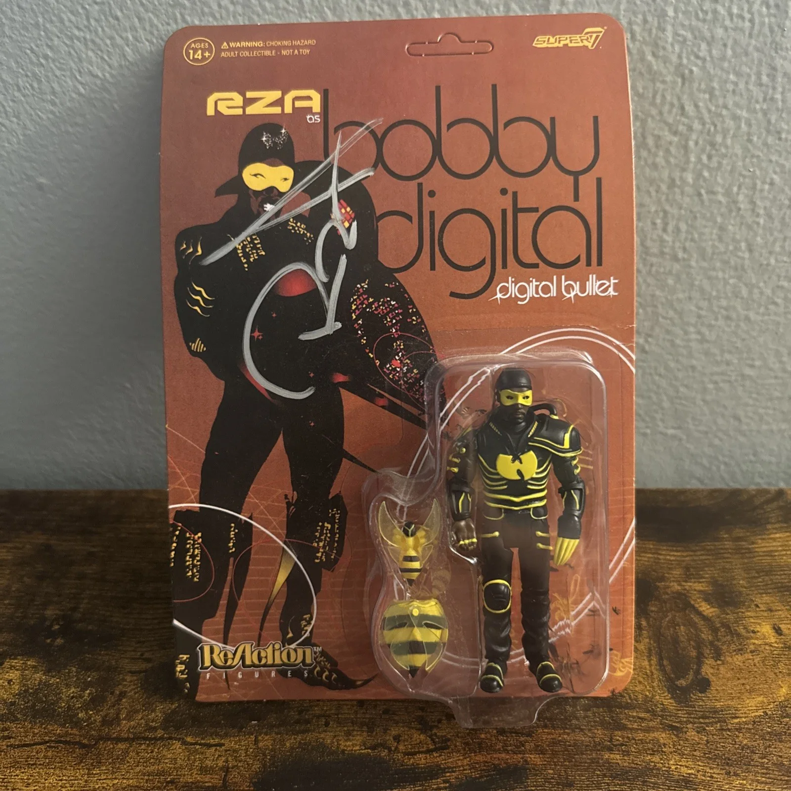 RZA WU TANG CLAN RAP BOBBY DIGITAL SIGNED AUTOGRAPHED RE-ACTION TOY Beckett Coa, image 4