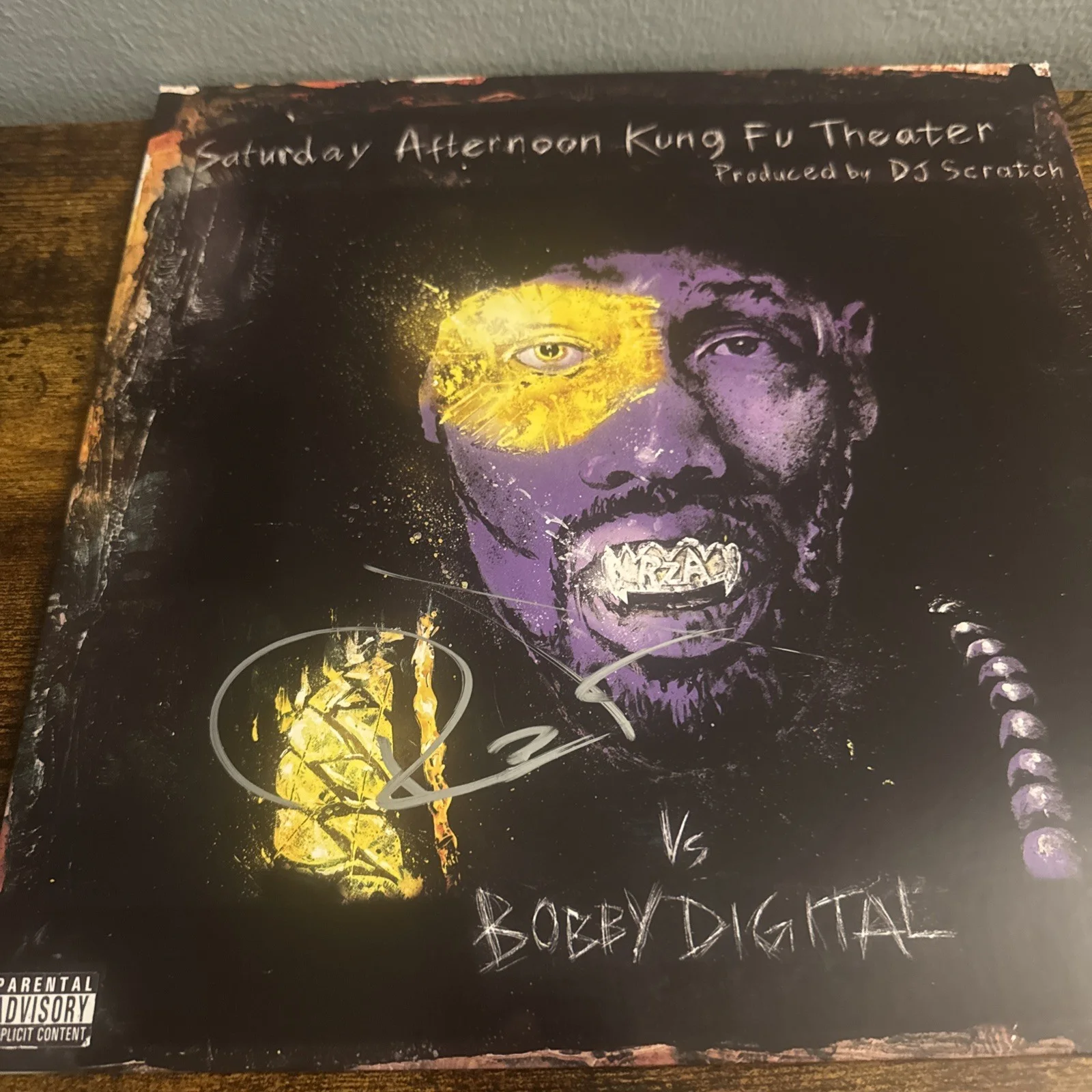 RZA SIGNED BOBBY DIGITAL Saturday Afternoon King Fu VINYL RECORD BECKETT COA, image 2