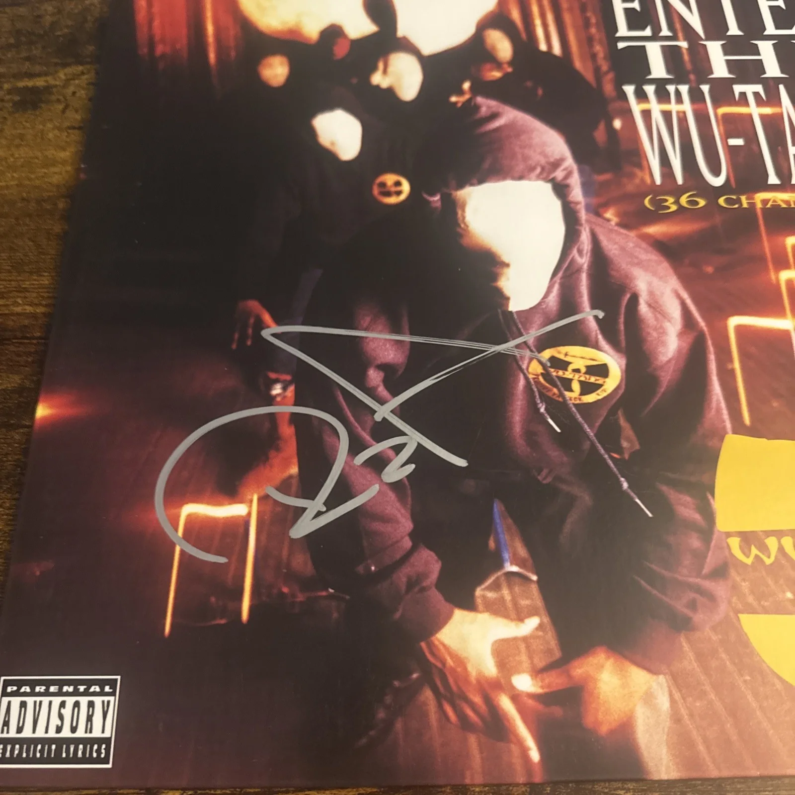 RZA SIGNED WU-TANG CLAN ENTER THE 36 CHAMBERS ALBUM VINYL RECORD BECKETT COA, image 2