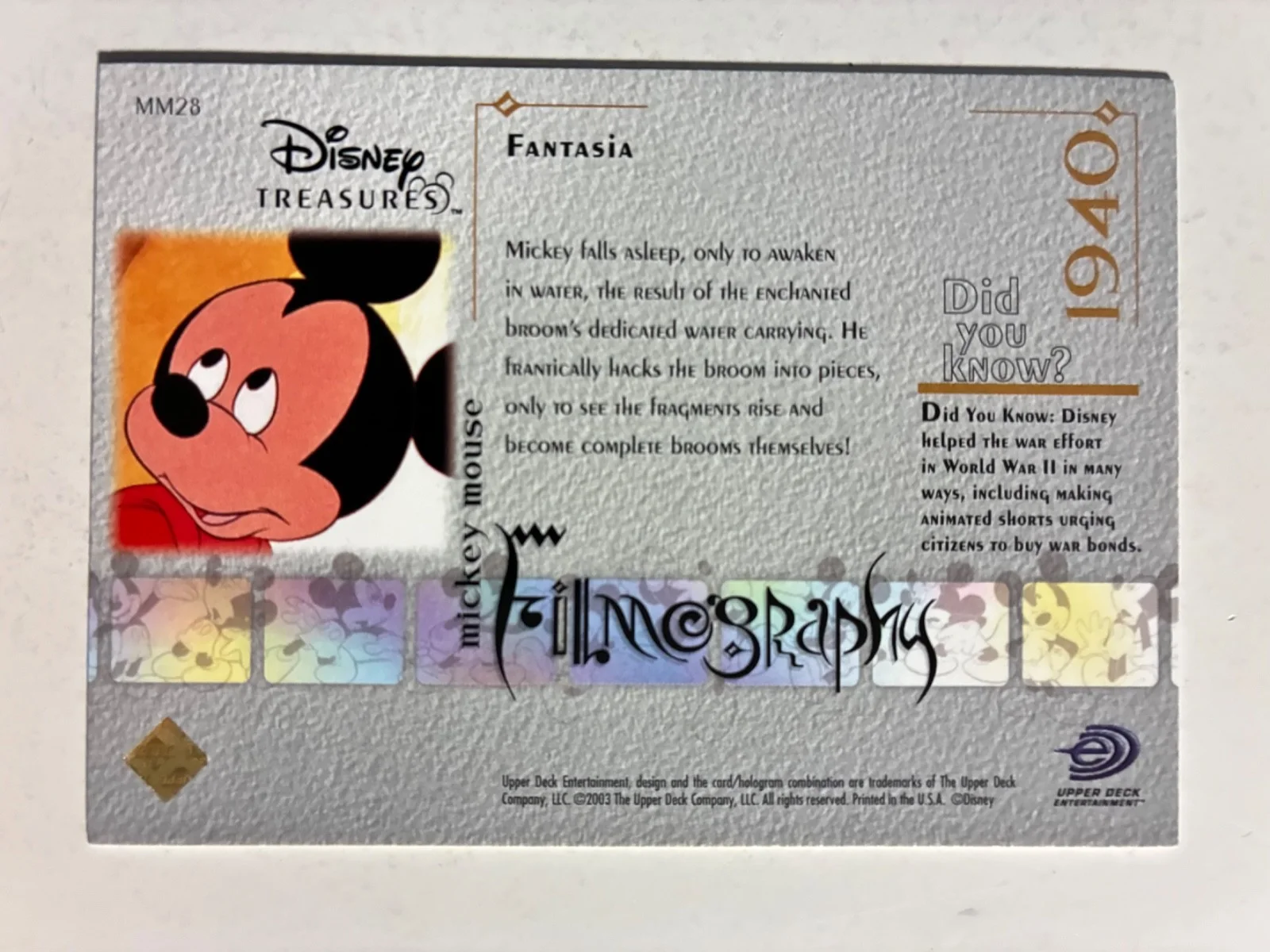 DON IWERKS autograph WALT DISNEY Legend 2003 Upper Deck card signed, image 2