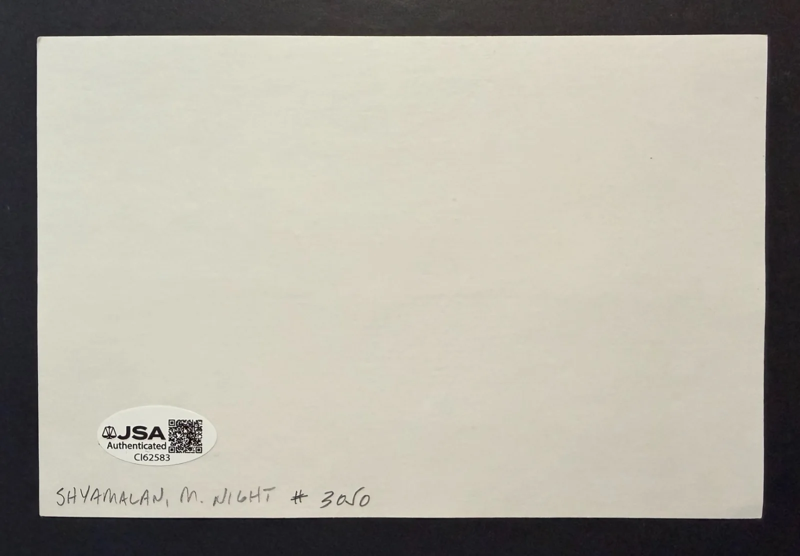 M. Night Shyamalan — M. Night Shyamalan Signed Autographed Sheet JSA COA American Filmmaker Awards, изображение 2
