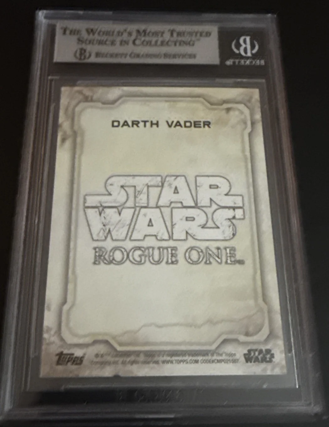 James Earl Jones Signed 2016 Rogue One Card Star Wars Beckett, image 3