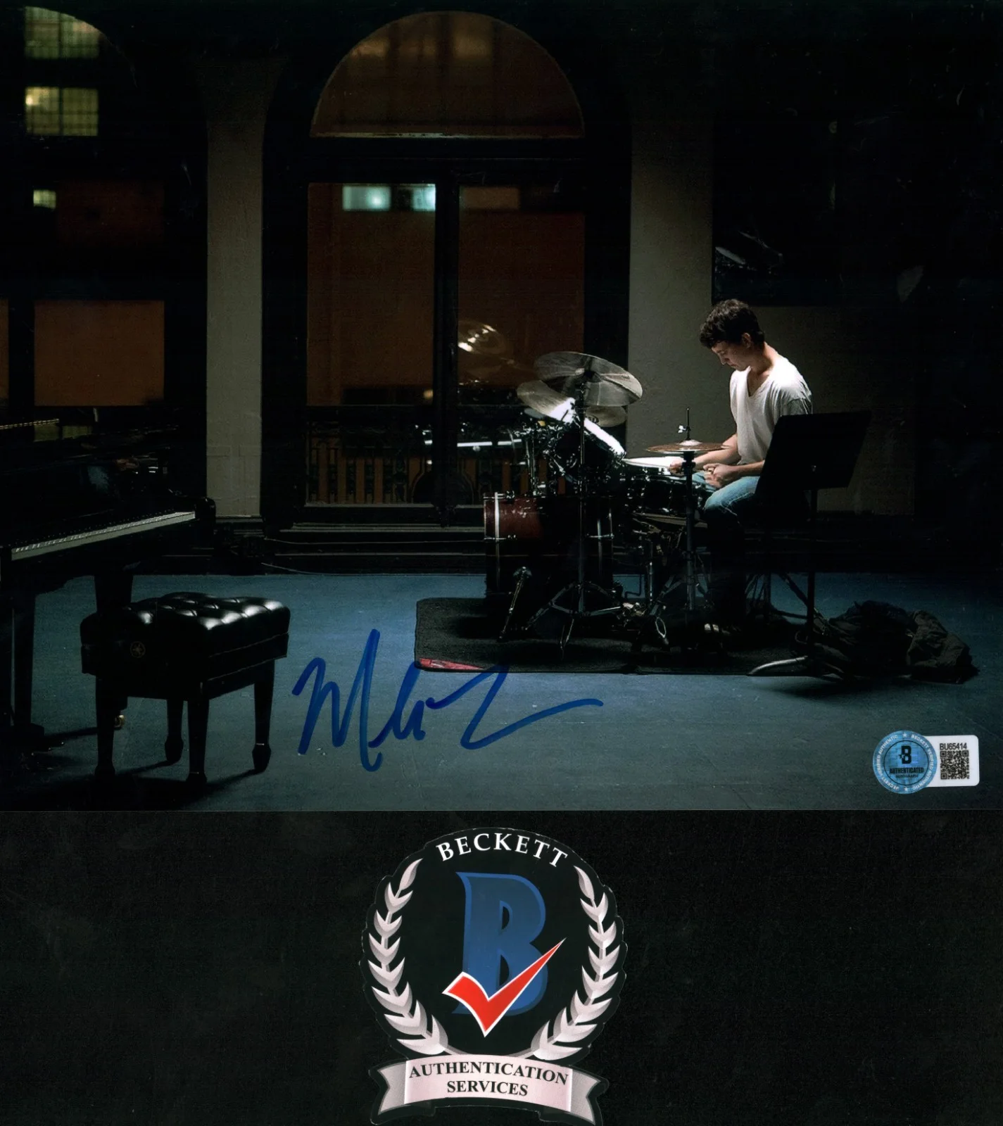 Miles Teller — Miles Teller Signed Autographed Whiplash 8x10 Photo Chazelle Movie Beckett BAS