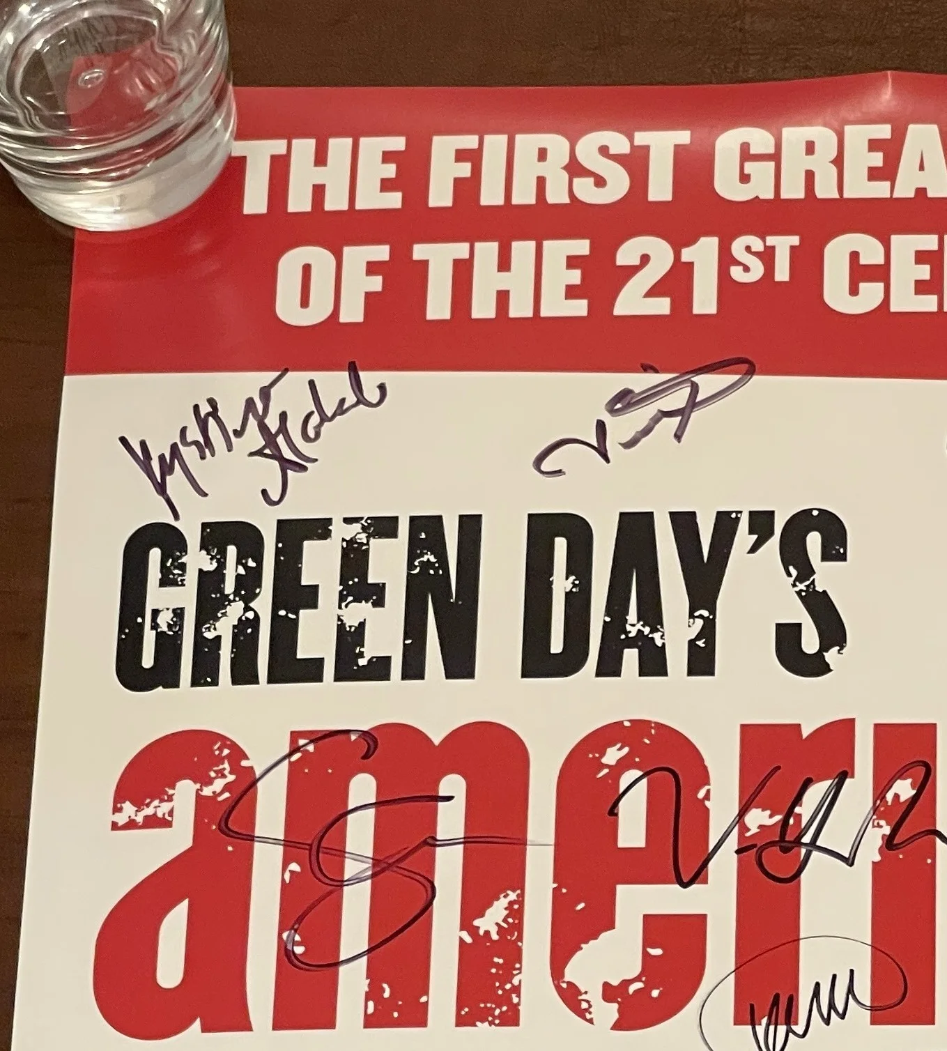 cast members — American Idiot the Green Day Musical Broadway cast signed windowcard XLNT cond, image 2