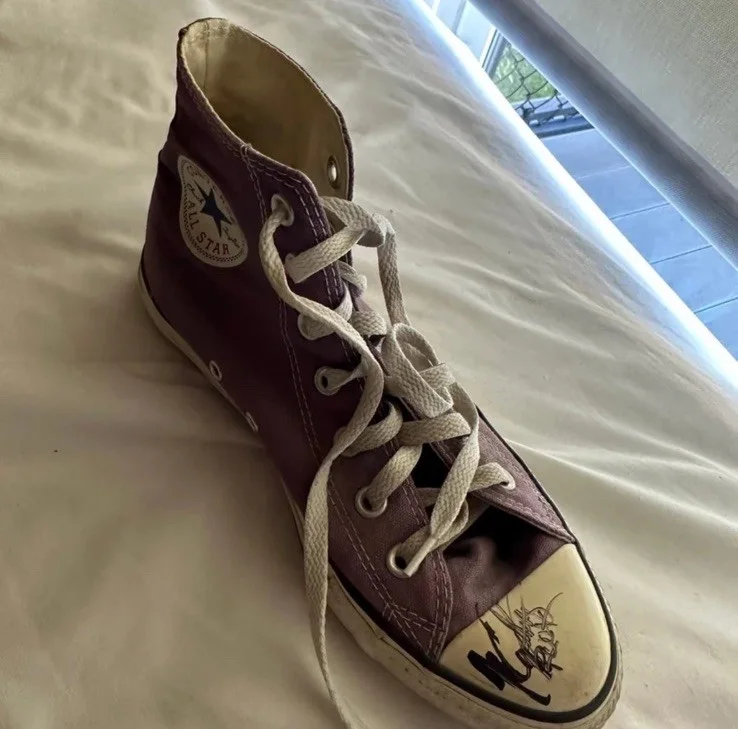Machine Gun Kelly Drummer “Rook” autograph signed Converse Shoe MGK, image 2