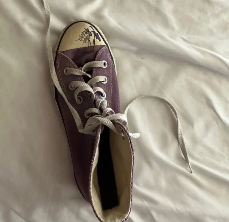 Machine Gun Kelly Drummer “Rook” autograph signed Converse Shoe MGK, image 3