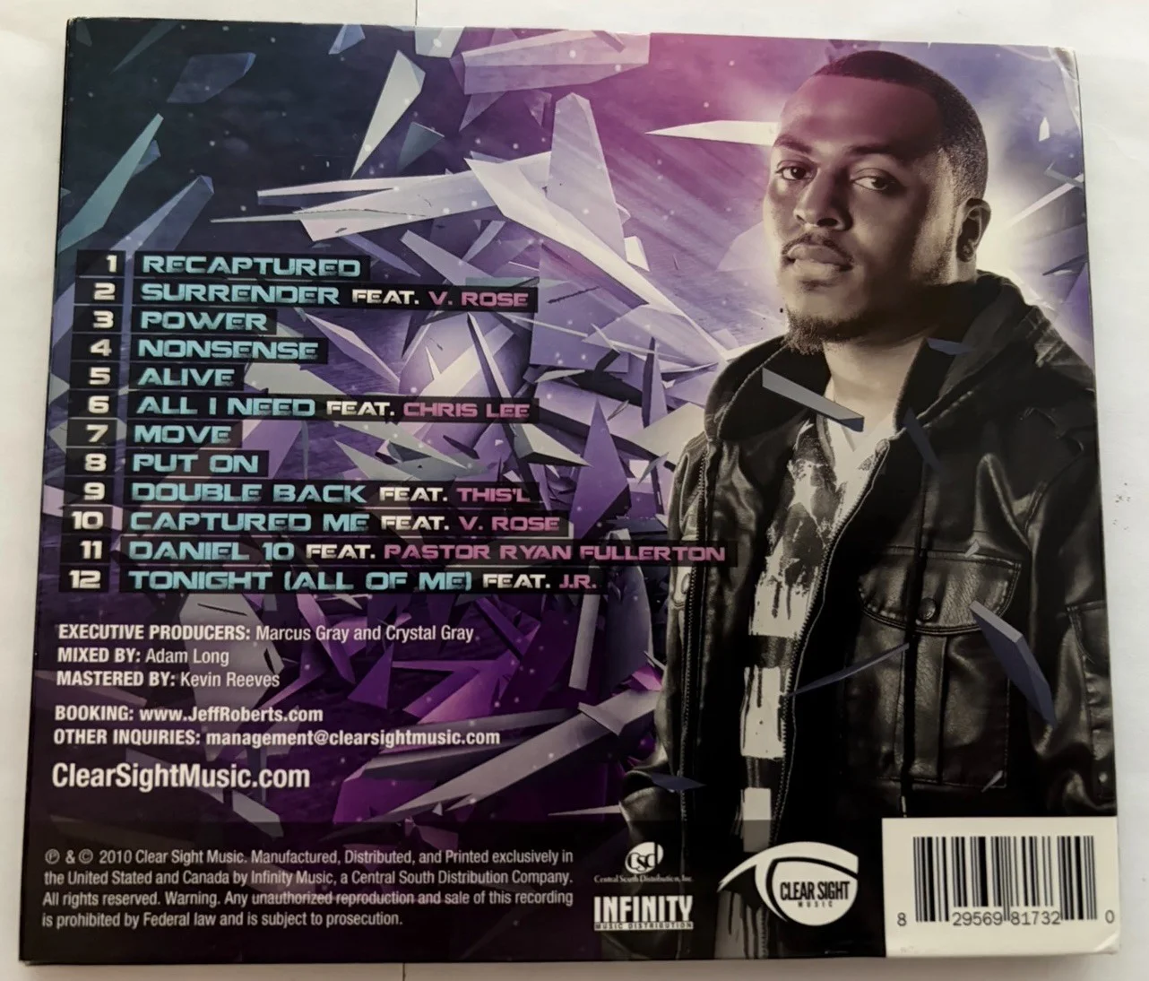Flame Captured Signed Autographed CD 2010 Clear Sight Music Marcus Gray VG, image 3