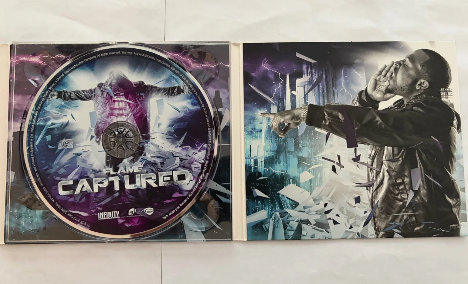 Flame Captured Signed Autographed CD 2010 Clear Sight Music Marcus Gray VG, image 5