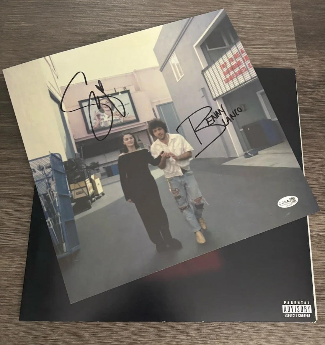 Selena Gomez and Benny Blanco Signed Vinyl Insert JSA COA Autographed, image 3