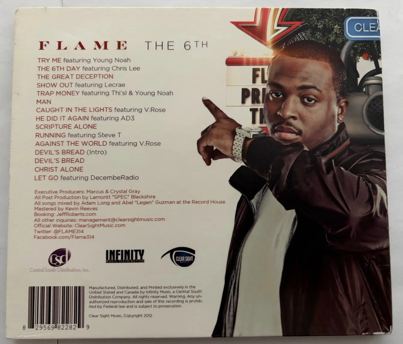 Flame The 6th Sixth Signed Autographed CD 2012 Clear Sight Music Marcus Gray, image 3