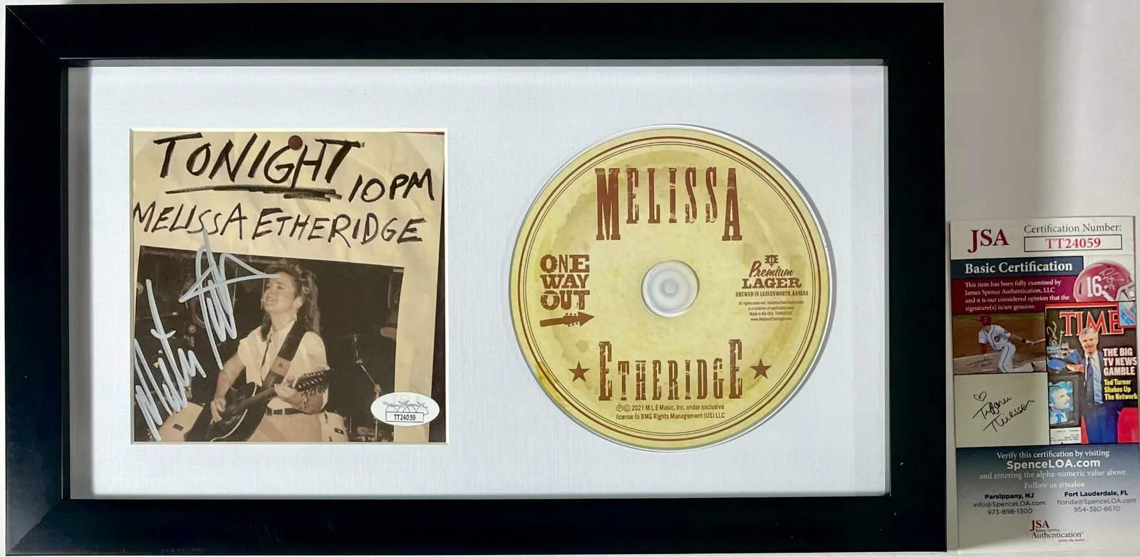 Melissa Etheridge — Melissa Etheridge Signed One Way Out CD Booklet Framed Display Autograph JSA COA