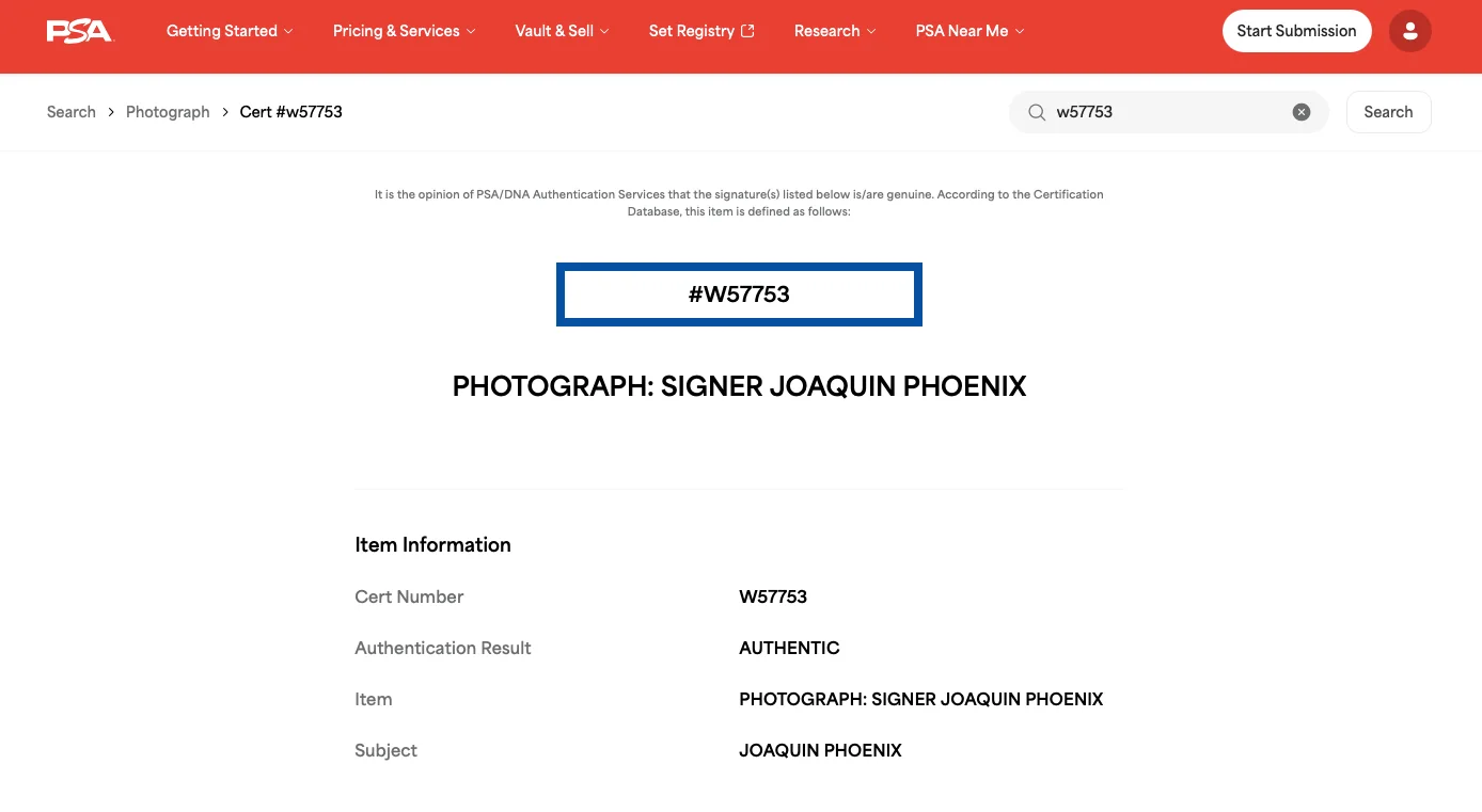 Joaquin Phoenix — Joaquin Phoenix Autographed 8x10 Johnny Cash PSA DNA Certified Walk the Line, image 5