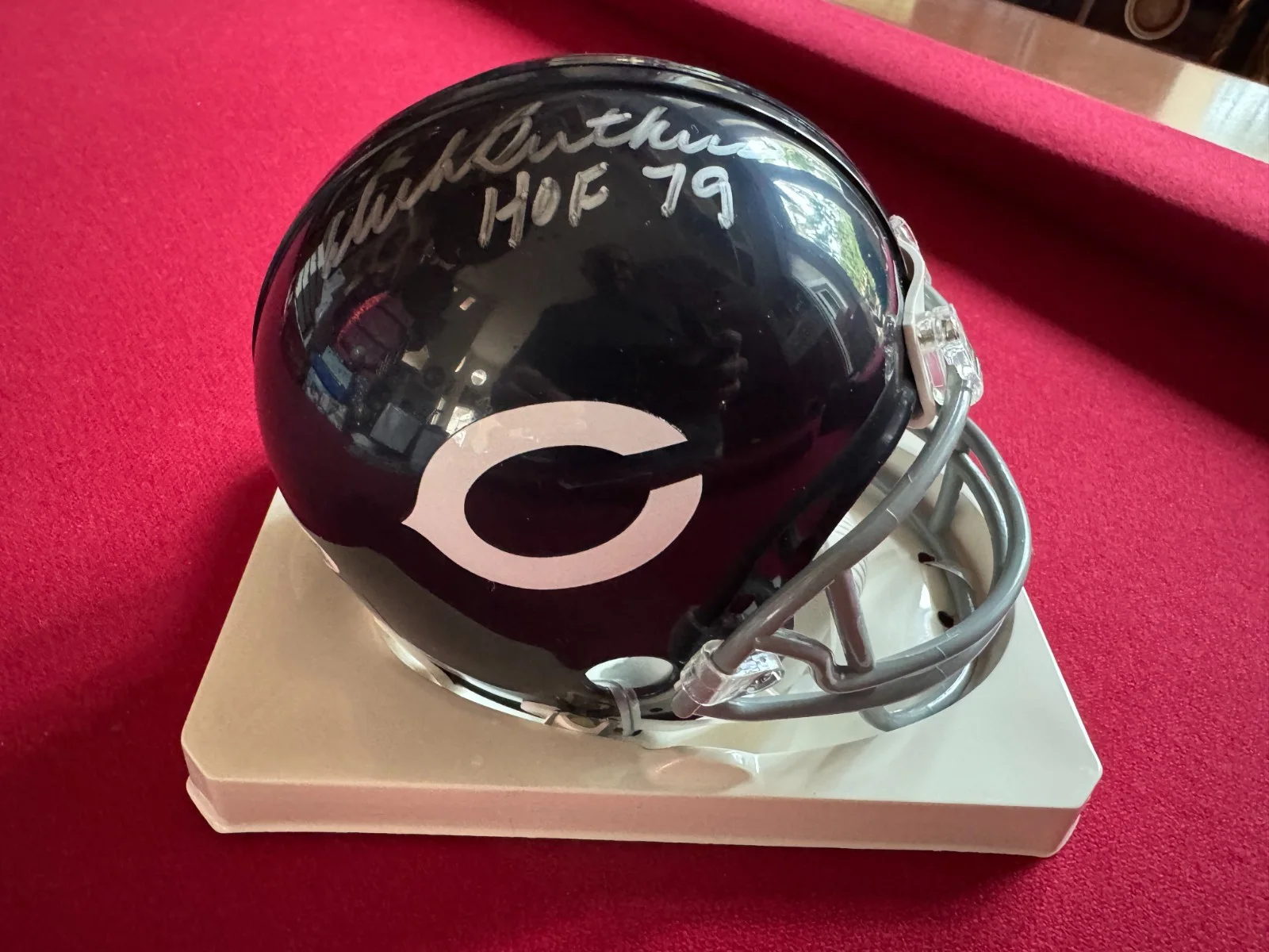 Dick Butkus, "Autographed" Chicago Bears Throwback Mini Helmet (Scarce/Vintage), изображение 2