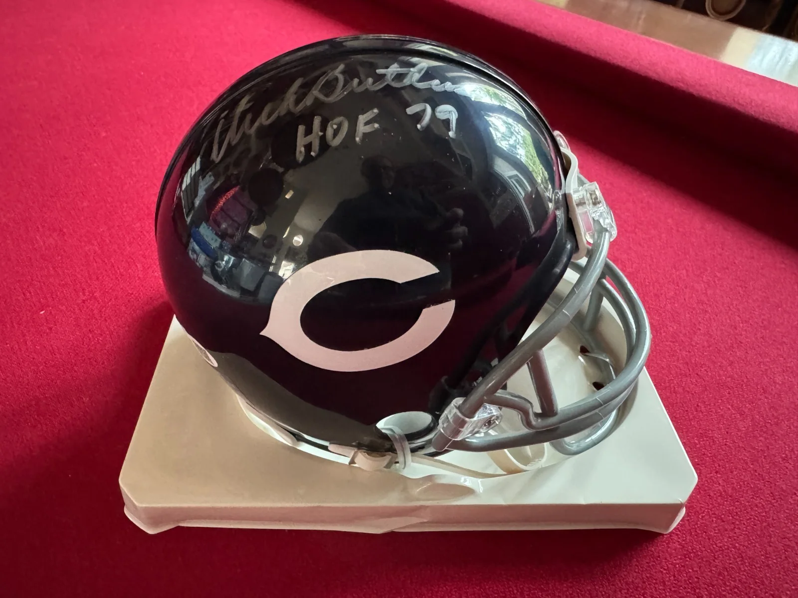 Dick Butkus, "Autographed" Chicago Bears Throwback Mini Helmet (Scarce/Vintage), изображение 2
