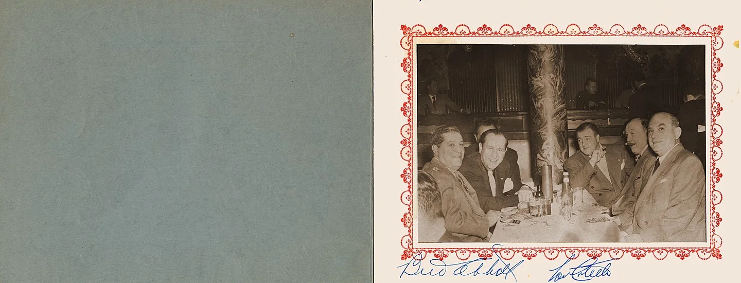 Abbott, Costello — Abbott & Costello Signed Autographed Click Club Dinner Souvenir + Orig Photo JSA, изображение 2