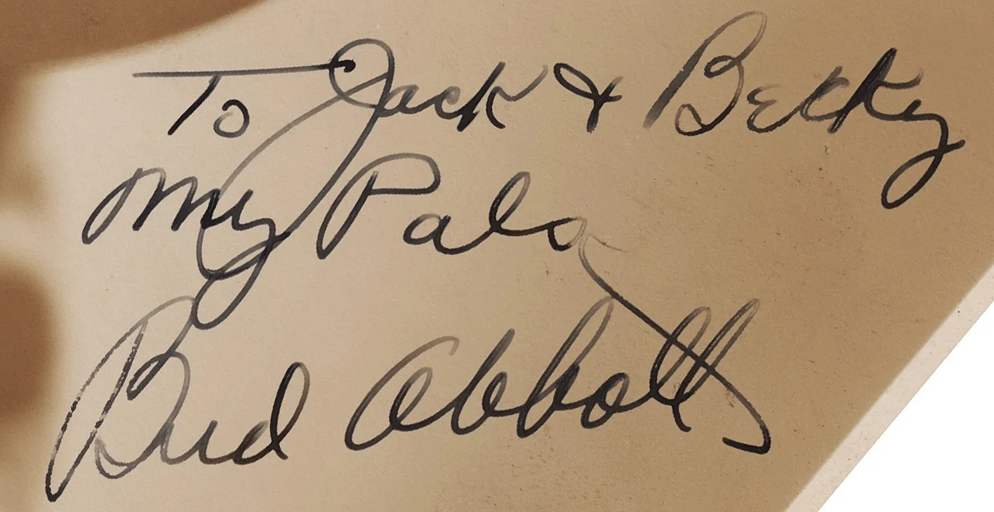 Bud Abbott — Bud Abbott Signed Autographed Original Studio Portrait Type 1 Photo Costello JSA, image 2