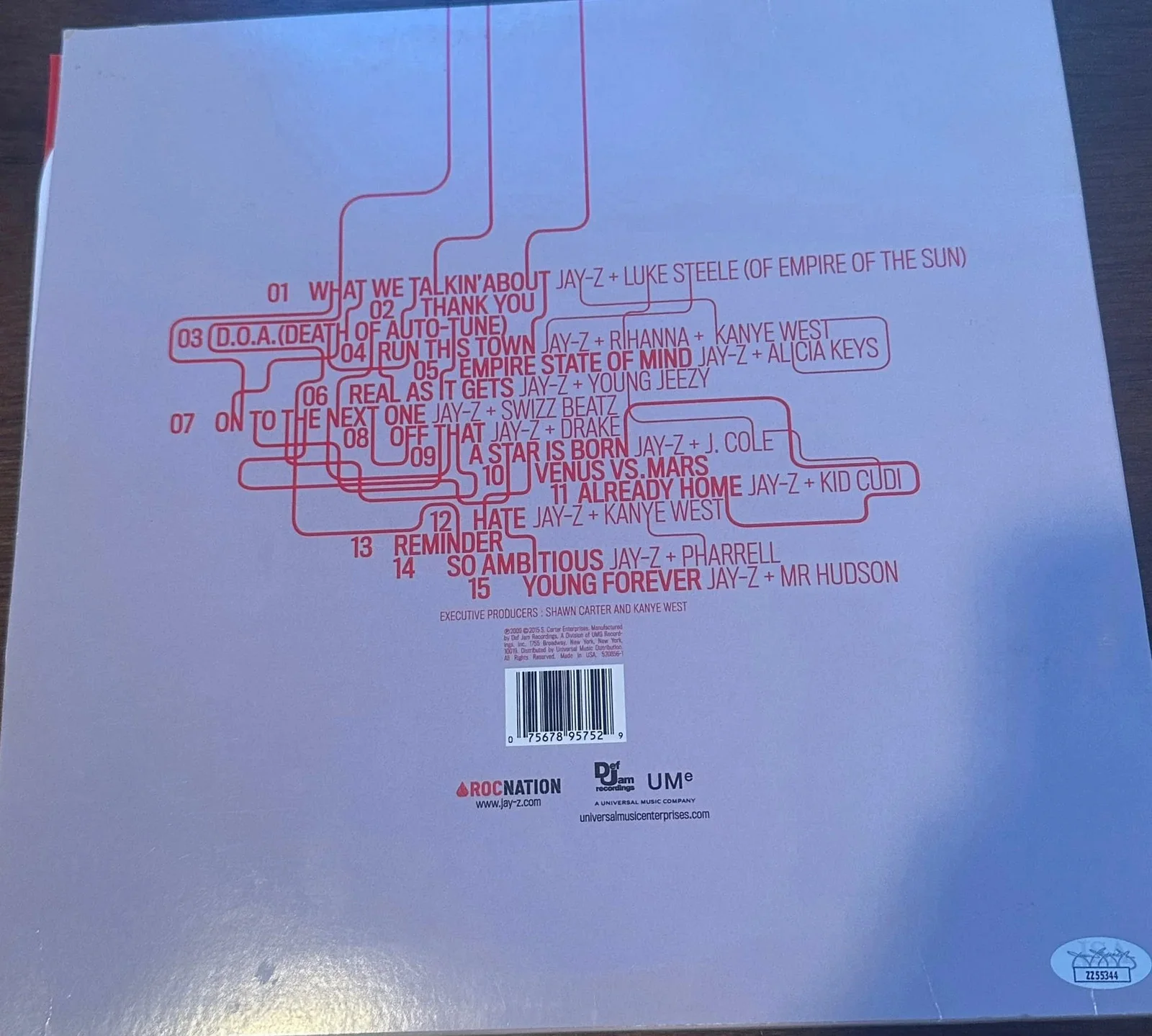 Jay-Z Signed Autographed The Blueprint 3 VINYL LP JSA LOA, изображение 3