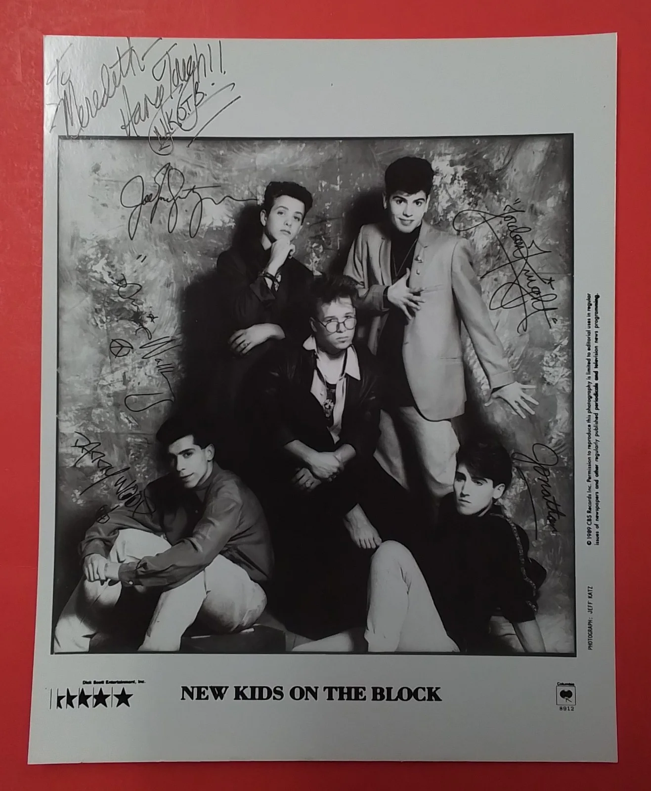 New Kids On The Block Signed 8x10 Photo With Folder, изображение 4