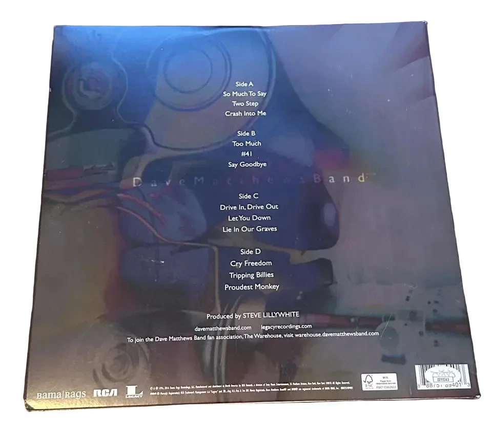 Dave Matthews Autographed Crash LP Vinyl JSA LOA Dave Matthews Band, image 3