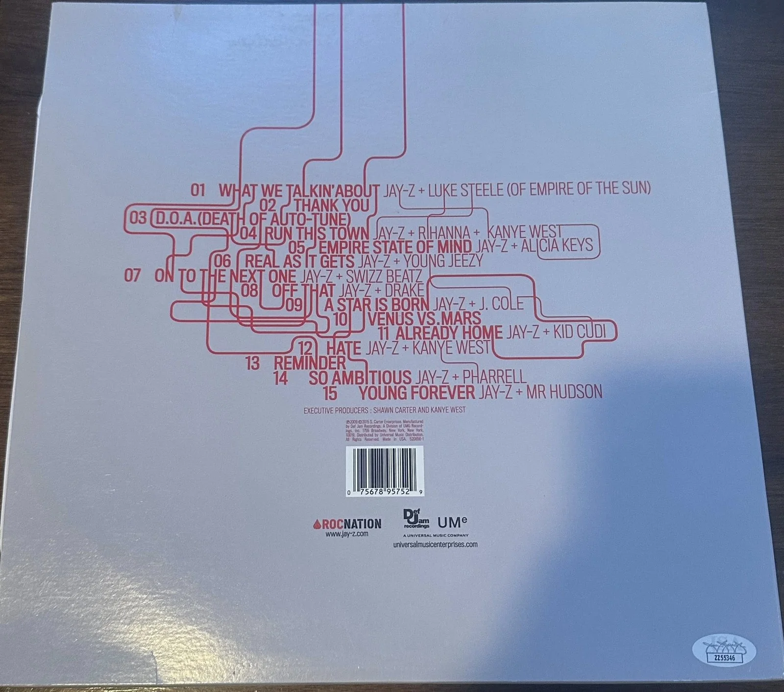 Jay-Z Signed Autographed The Blueprint 3 VINYL LP JSA LOA, изображение 3