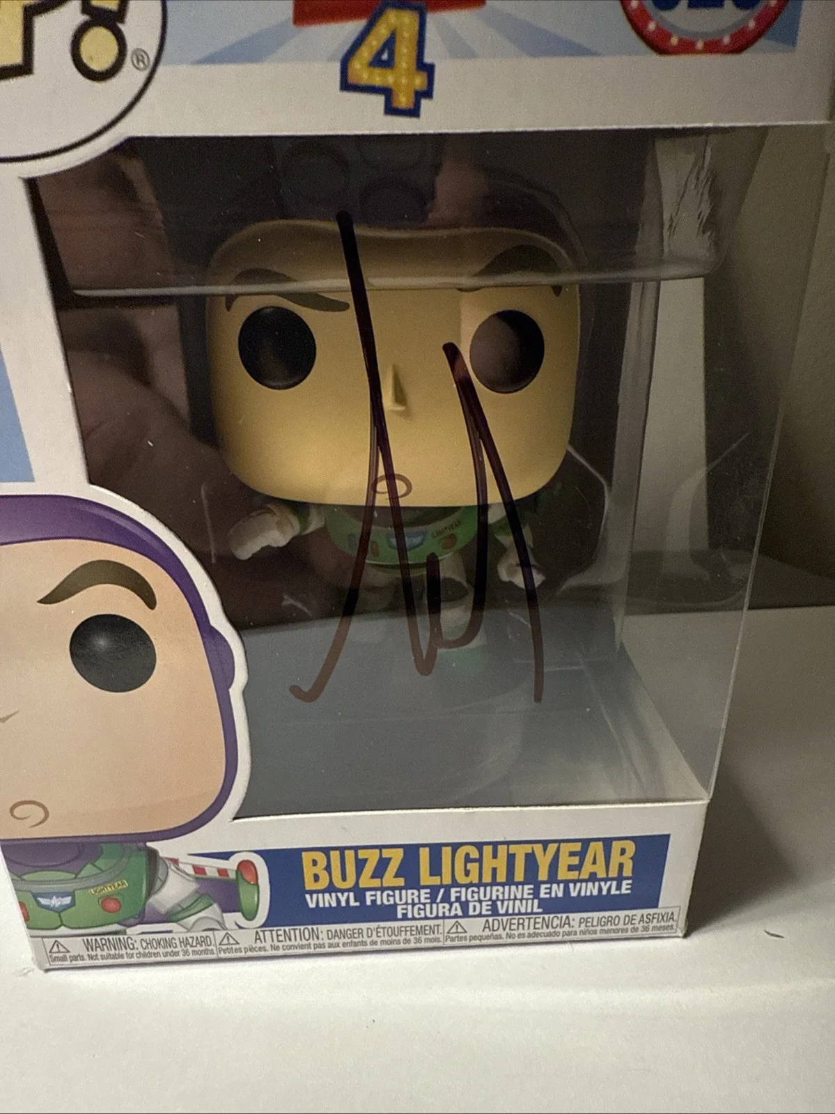 Tim Allen Autographed Buzz Lightyear Funko Pop #523 Toy Story 4 Signed AU, изображение 2