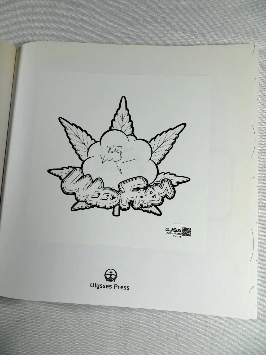 Wiz Khalifa Signed Autographed Coloring Book Weed Farm JSA CJ07711, изображение 2