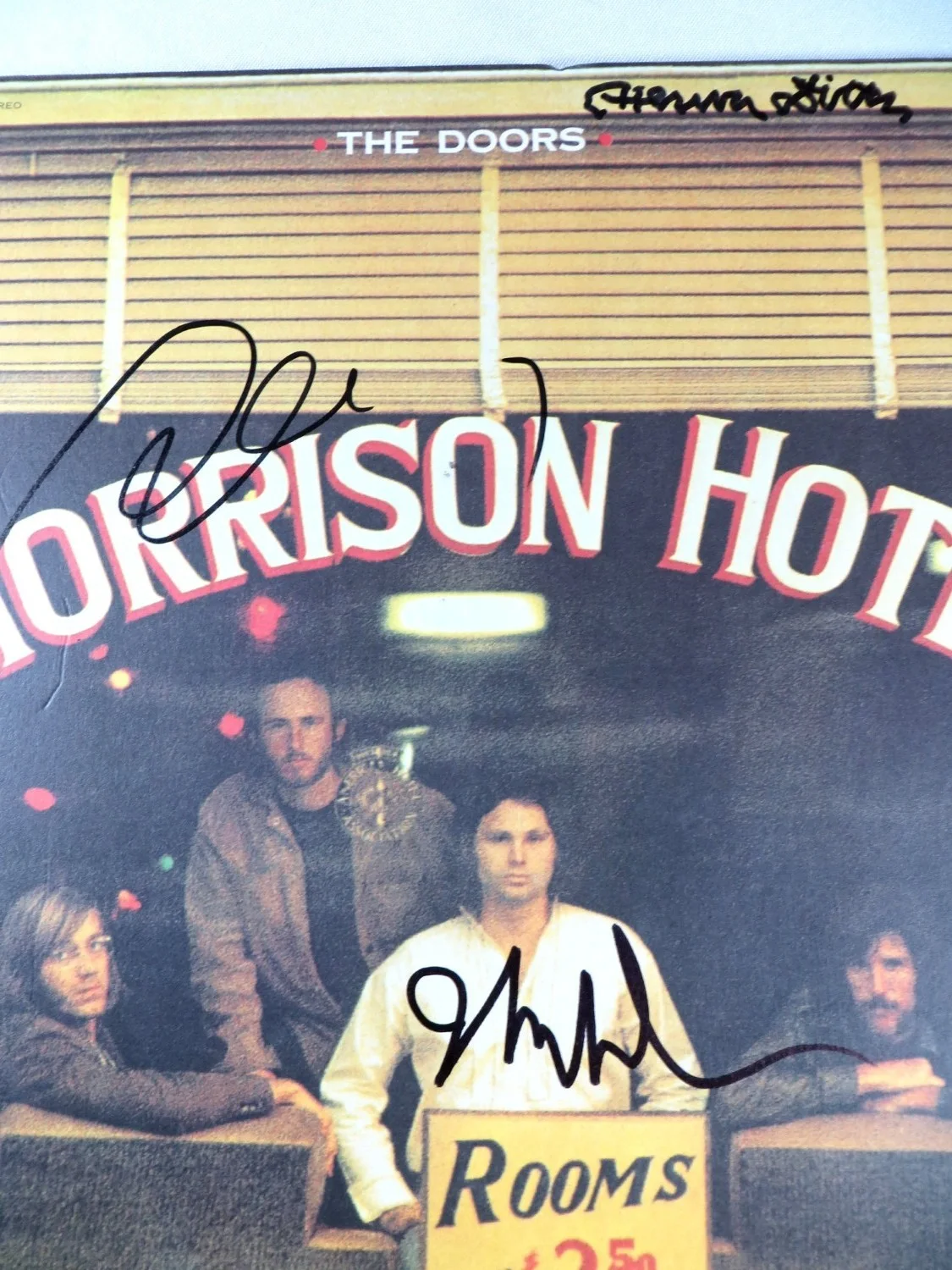 The Doors Multi Autographed Album Cover Krieger Densmore Diltz BAS AE48422, изображение 2