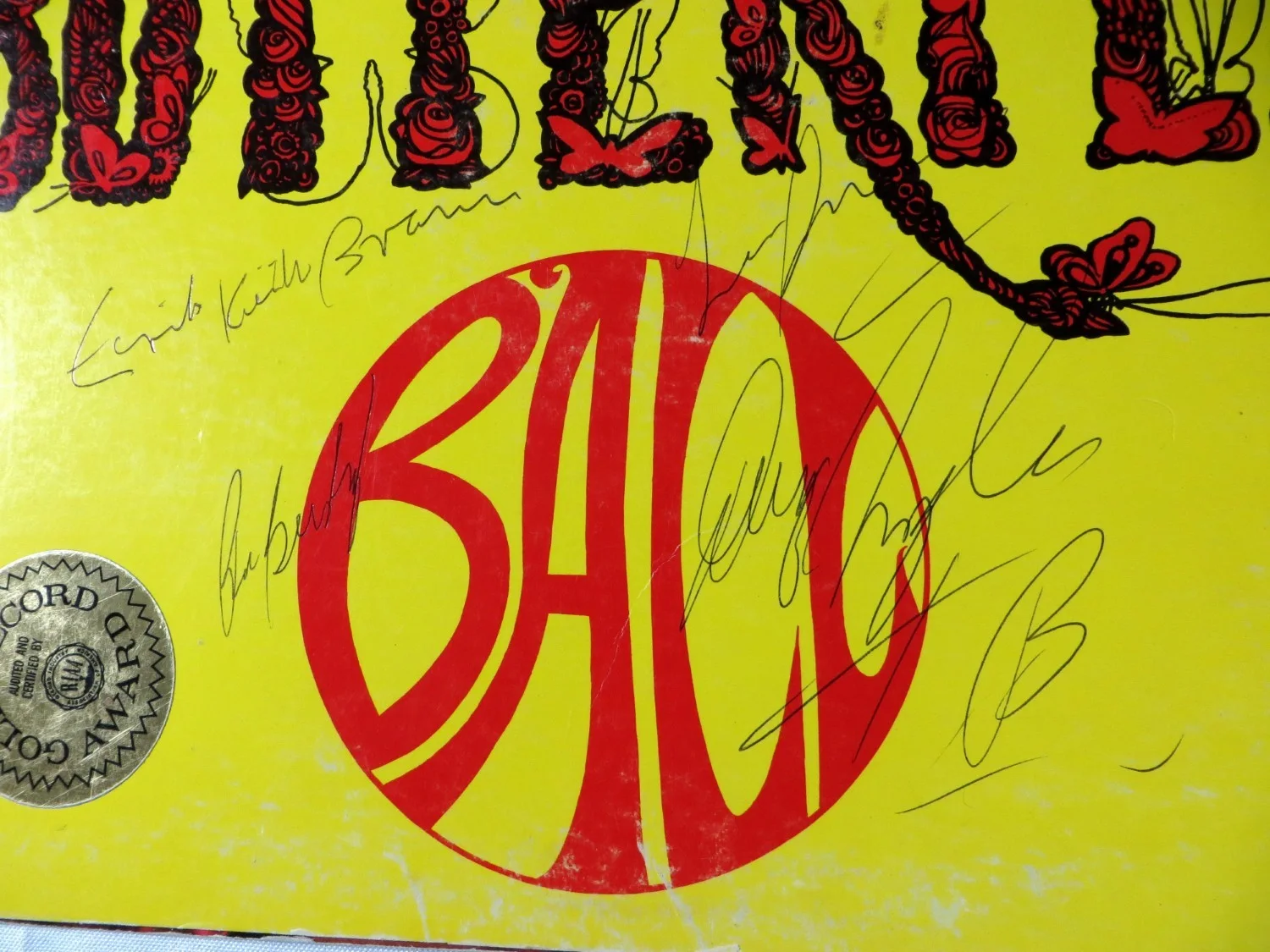 Iron Butterfly Signed Autographed Album Cover Vintage Brann Ingle +2 BAS AE48394, изображение 2