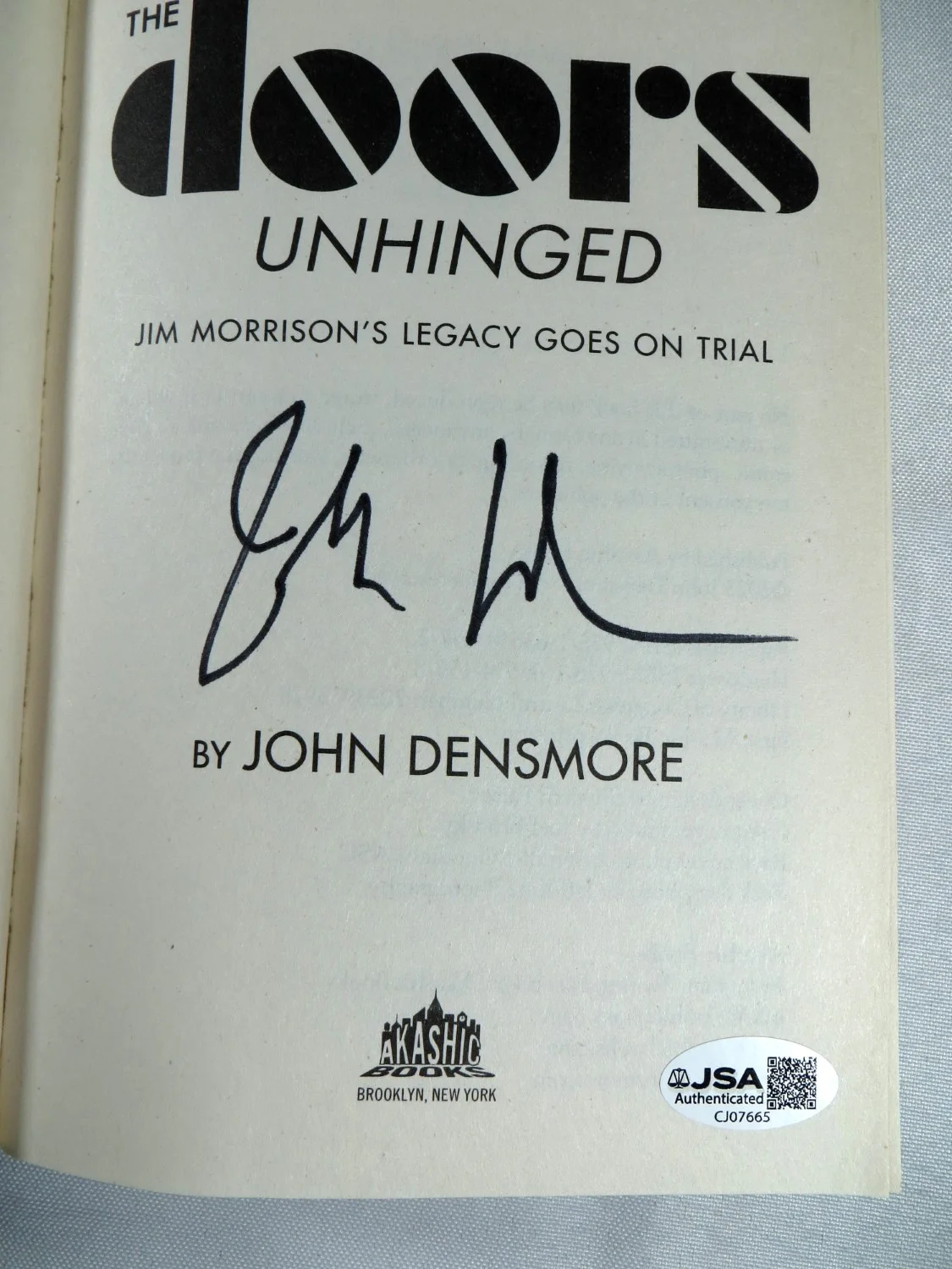 John Densmore Signed Autograph Softcover Book The Doors Unhinged JSA CJ07665, изображение 2
