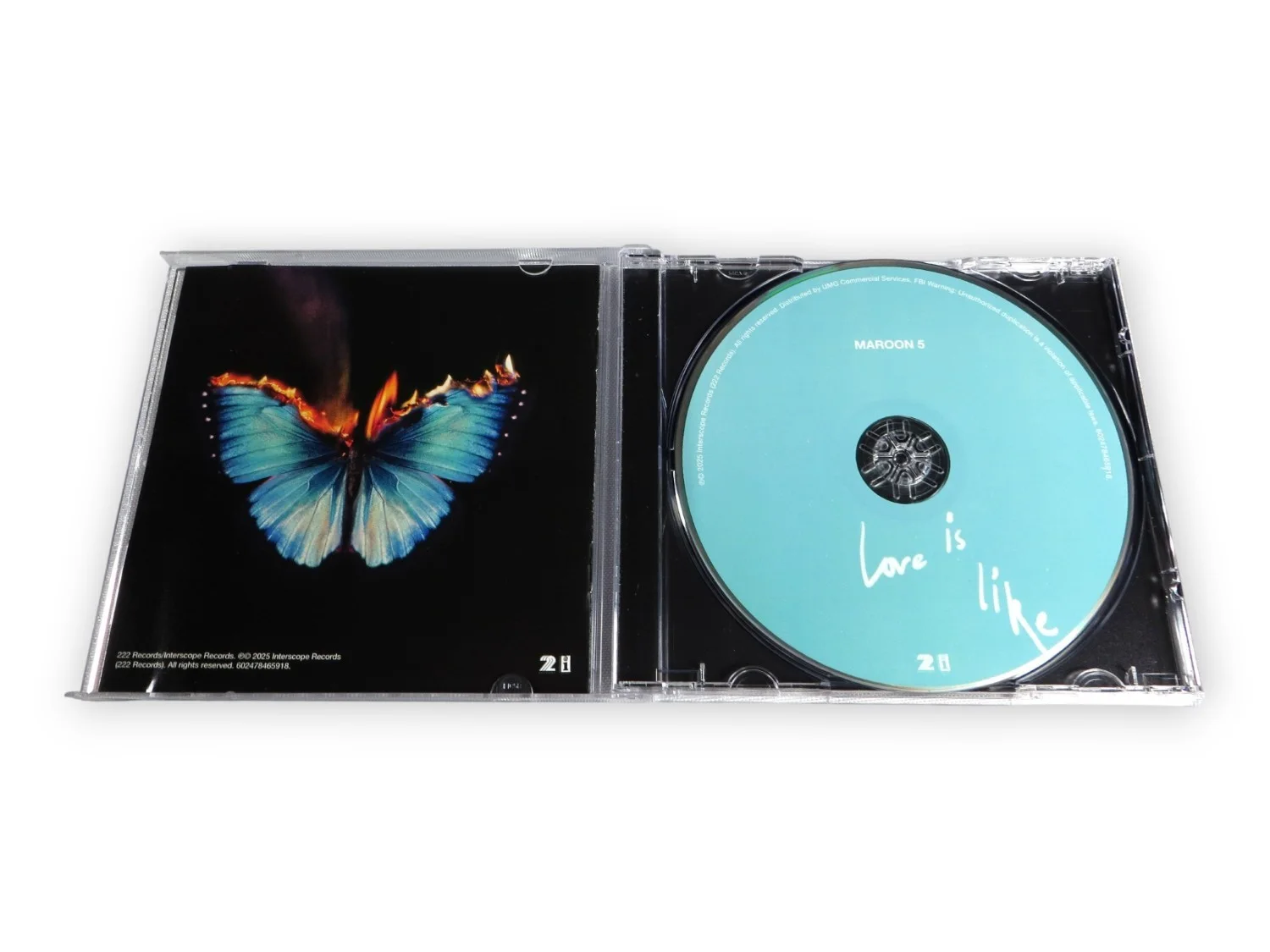 Maroon 5 Band Signed Autographed CD Insert Adam Levine Valentine +4 BAS LOA, image 2