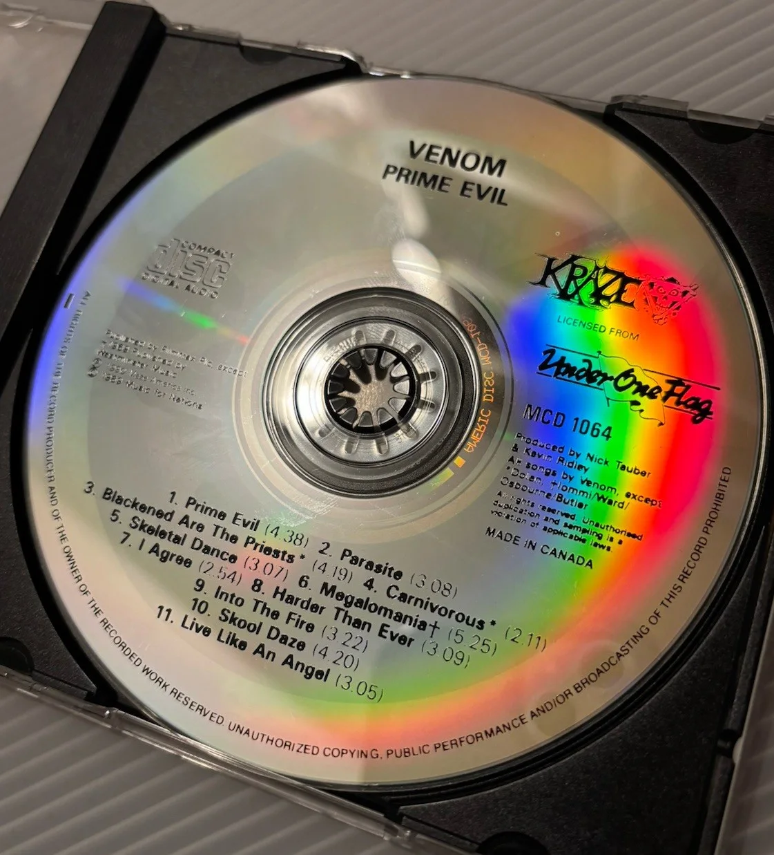 🔥 Venom Prime Evil CD – SIGNED – Rare Collectible, image 3