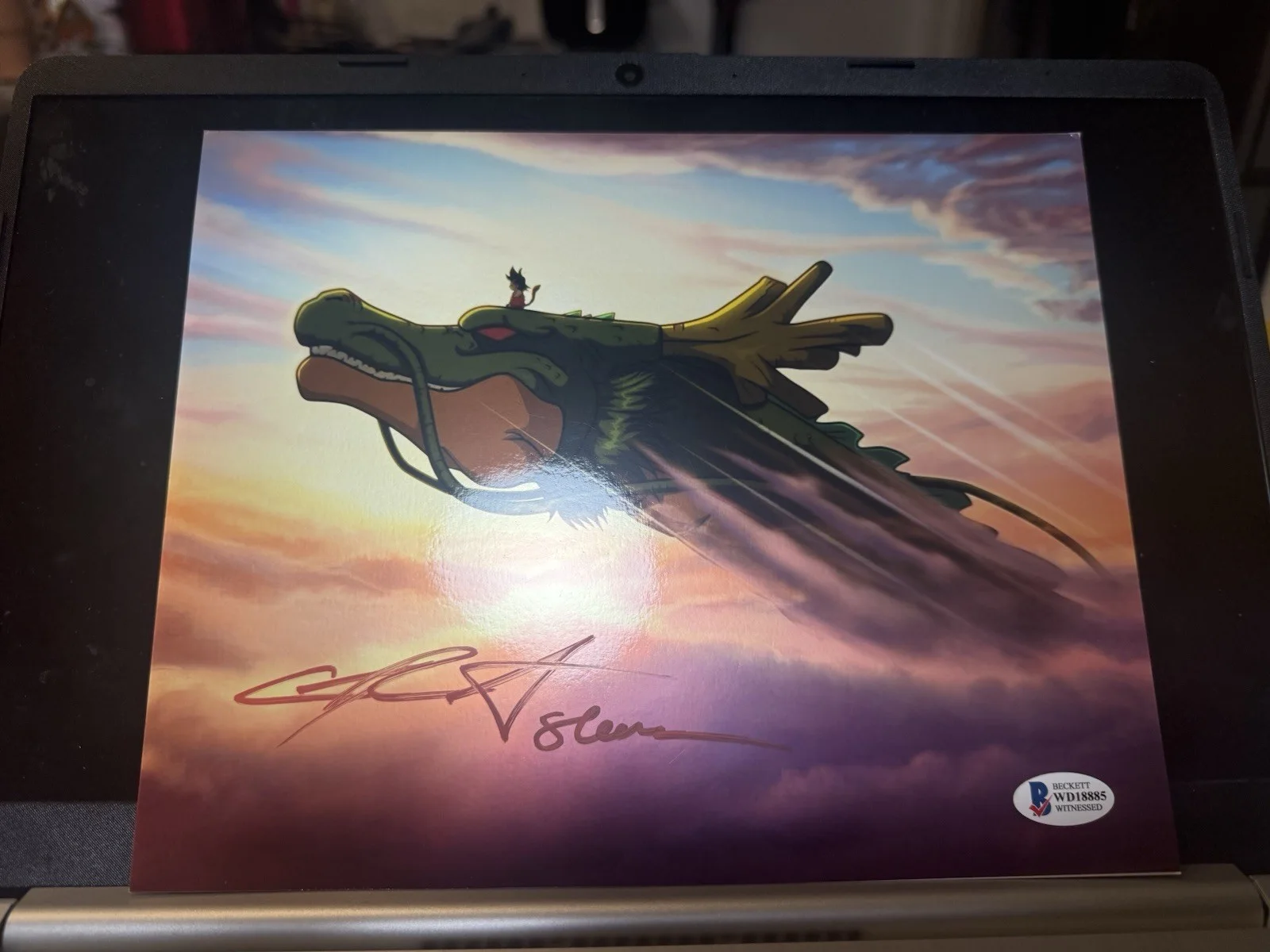 CHRIS SABAT — CHRIS SABAT SIGNED SHENRON 8X10 PHOTO MY HERO ACADEMIA ANIME AUTOGRAPH BAS