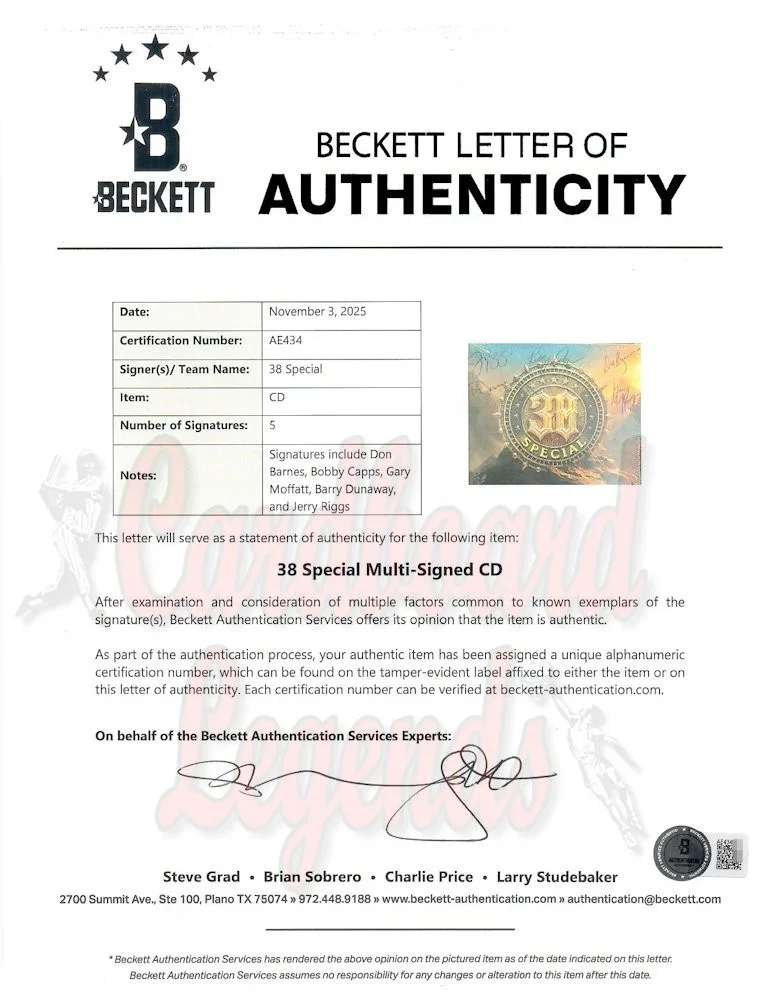 38 Special Band Signed Autographed CD Cover Barnes Capps Moffatt +2 BAS LOA, image 2