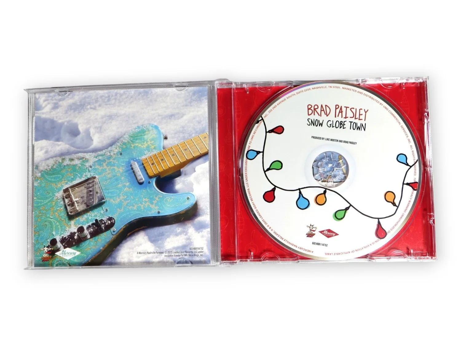 Brad Paisley Signed Autographed CD Insert Snow Globe Town JSA, image 2