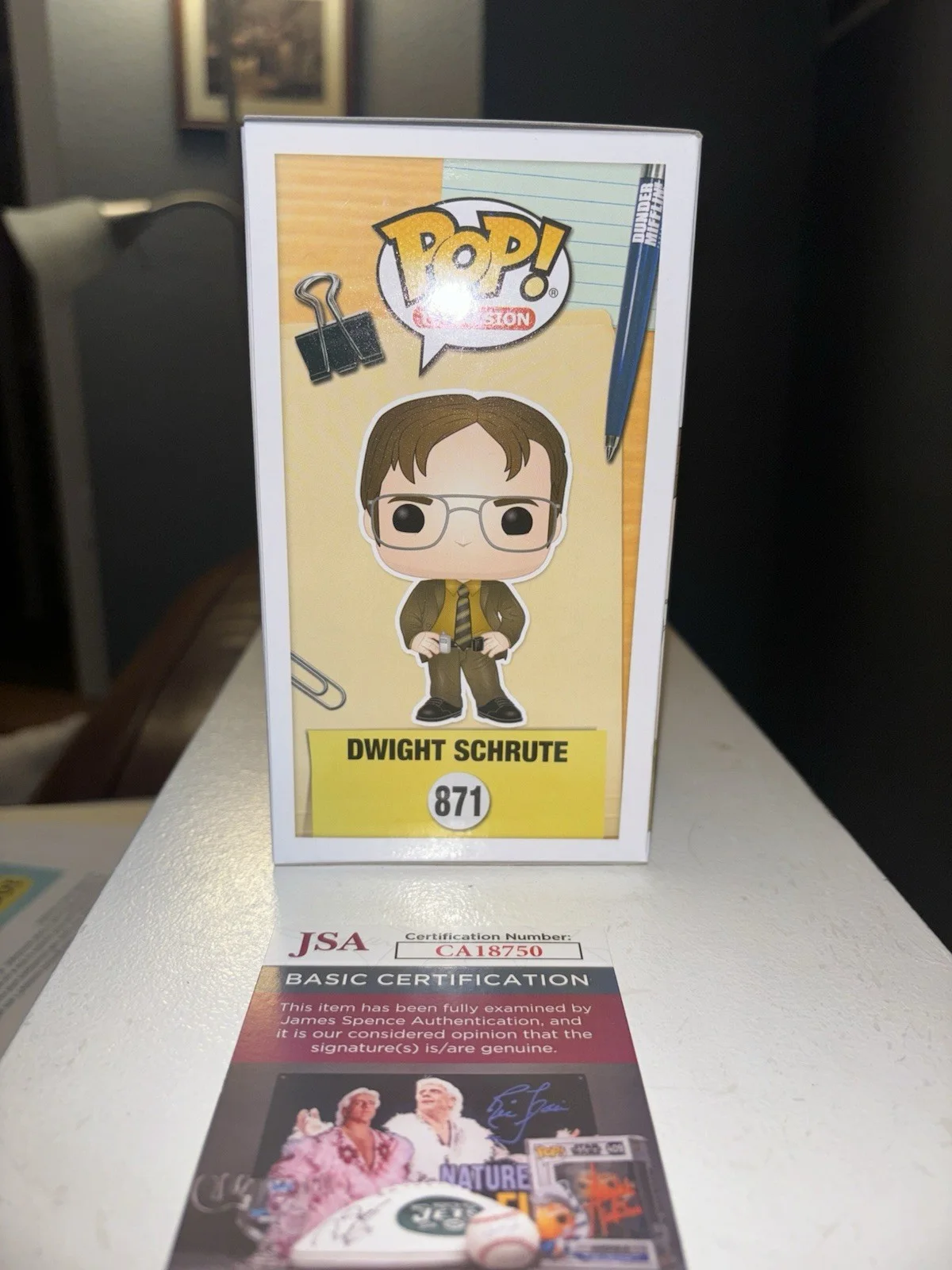 RAINN WILSON — Dwight Schrute Funko Pop! Rainn Wilson Signed The Office #871 (JSA) Dwigt, изображение 4