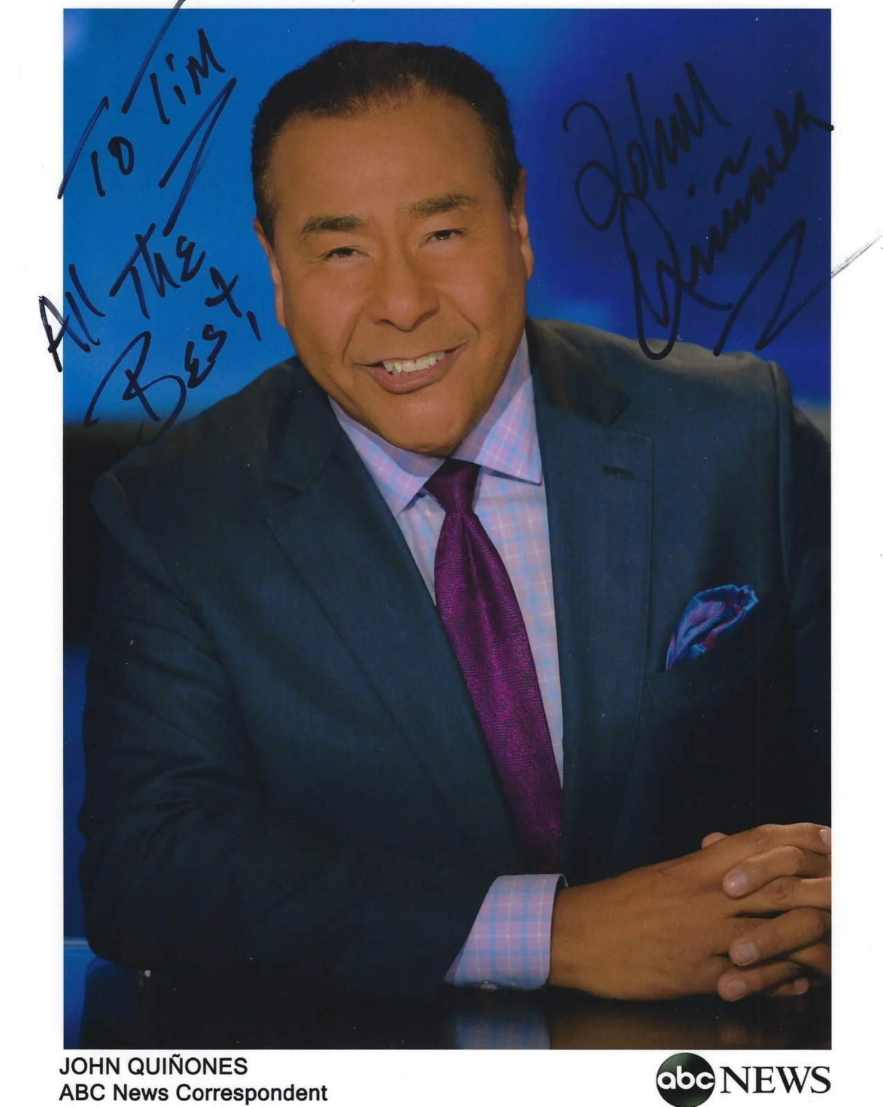 John Quinones — John Quinones Autographed Signed 8x10 Photo - 20/20 Good Morning America - w/COA