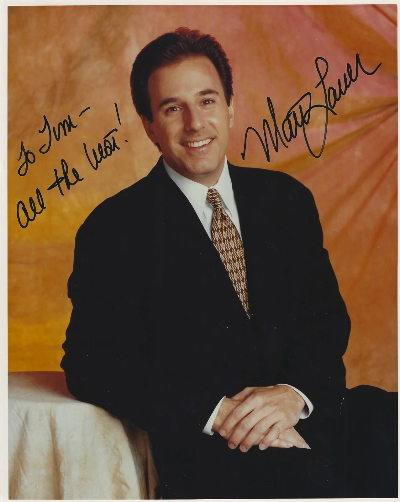 Matt Lauer — Matt Lauer Autographed Signed 8x10 Photo - NBC Today Anchor - w/COA