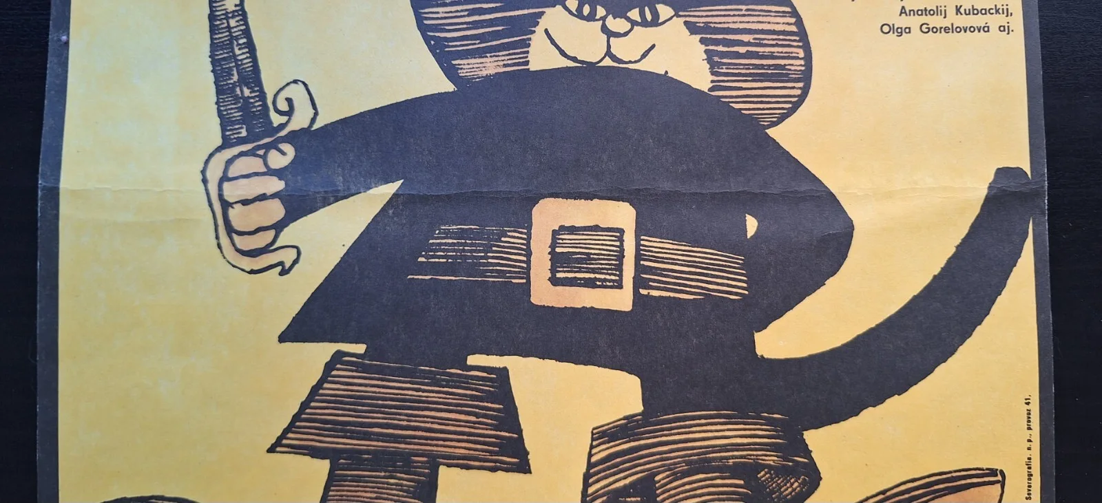 NEW ADVENTURES OF PUSS IN BOOTS, ORIGINAL CZECH MOVIE POSTER, JAN WEBER, изображение 3