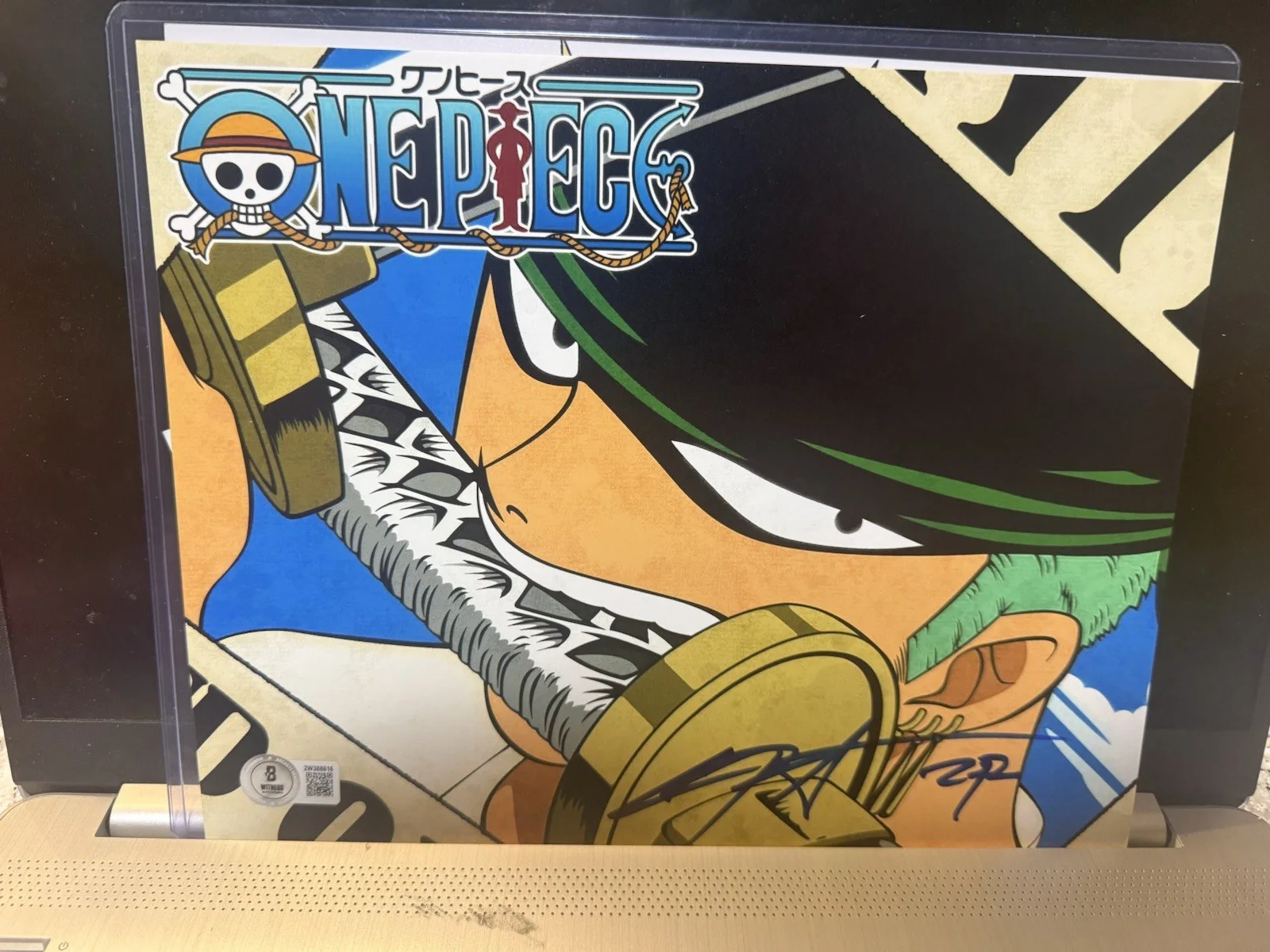 CHRIS SABAT — CHRIS SABAT SIGNED RORONOA ZORO 8X10 PHOTO ONE PIECE AUTOGRAPH BECKETT D11