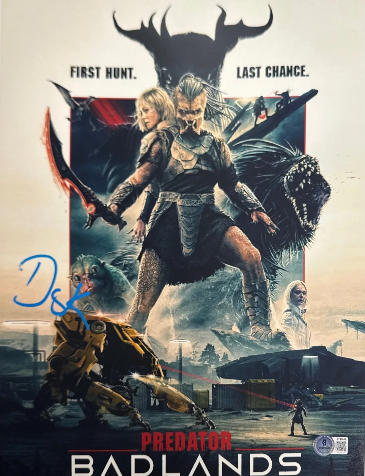 Dimitrius Koloamatangi — Dimitrius Koloamatangi Signed 11x14 Predators Badlands Photo BAS BT97648