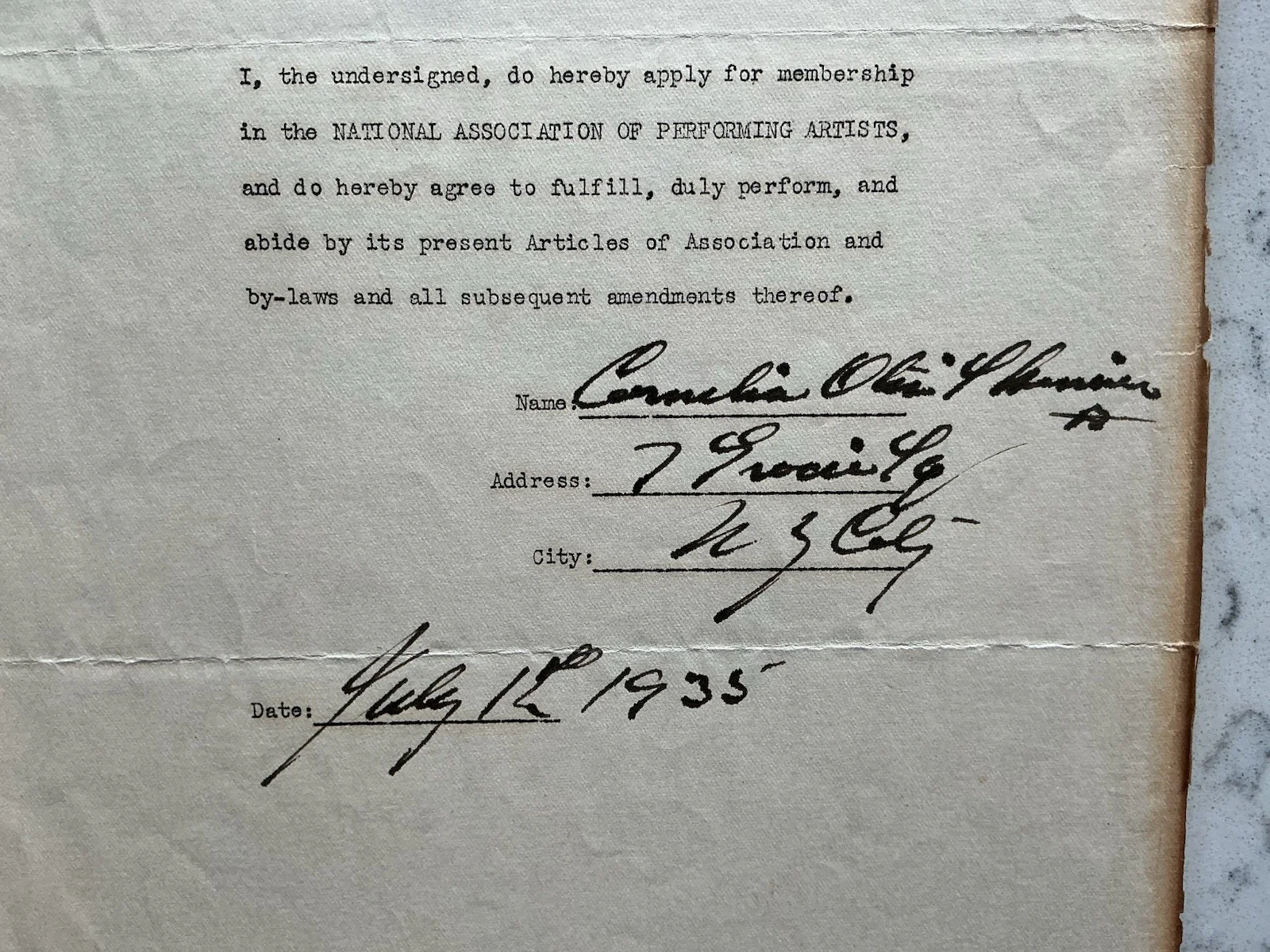 CORNELIA OTIS SKINNER STAGE ACTRESS SIGNED TLS AUTOGRAPHED LETTER 1935, image 2