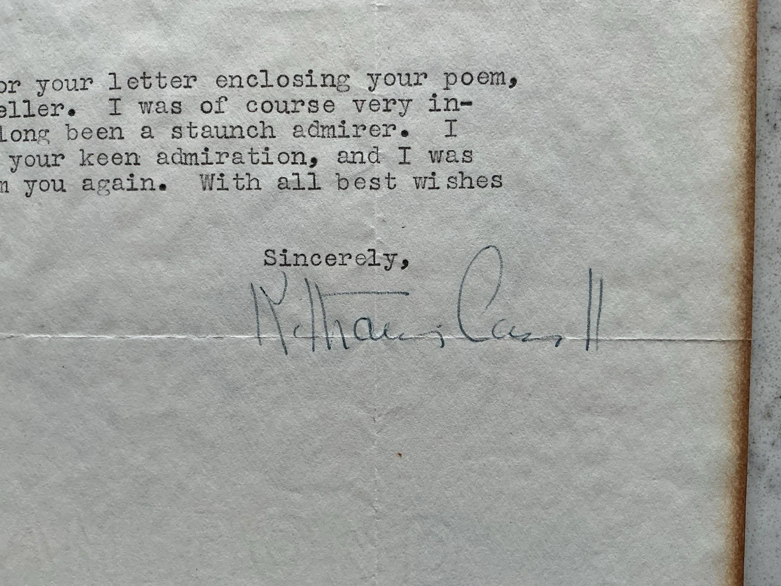 KATHARINE CORNELL STAGE ACTRESS SIGNED TLS AUTOGRAPHED LETTER 1958, image 2