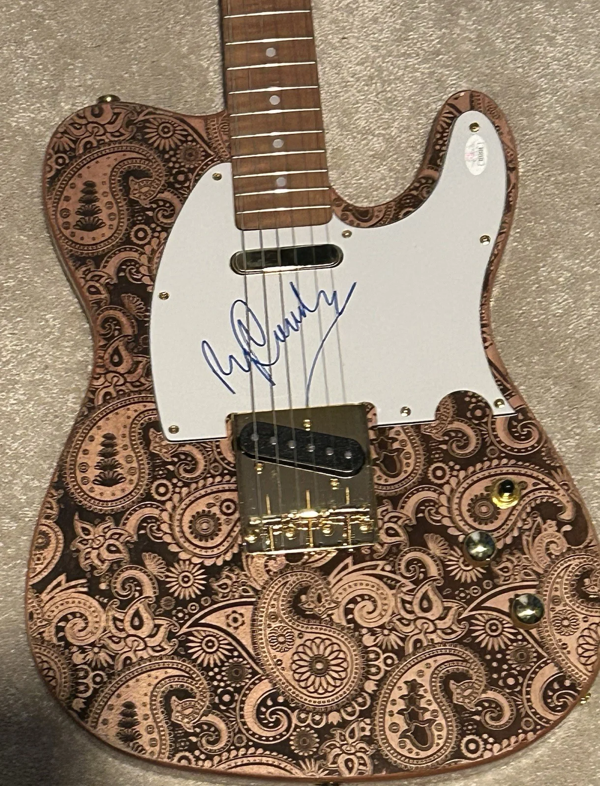 Ry Cooder signed Guitar Autographed JSA, image 2