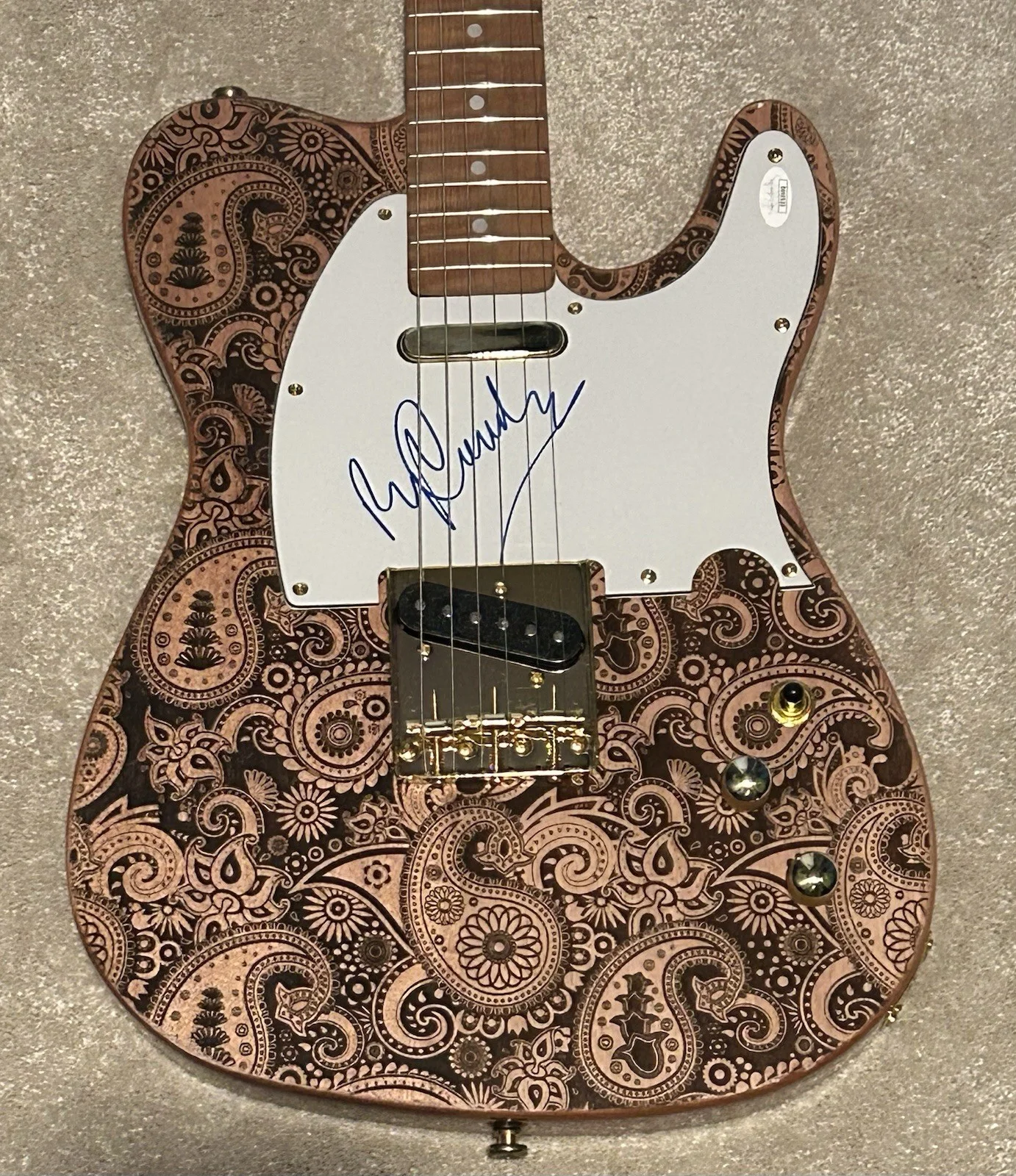 Ry Cooder signed Guitar Autographed JSA, image 3