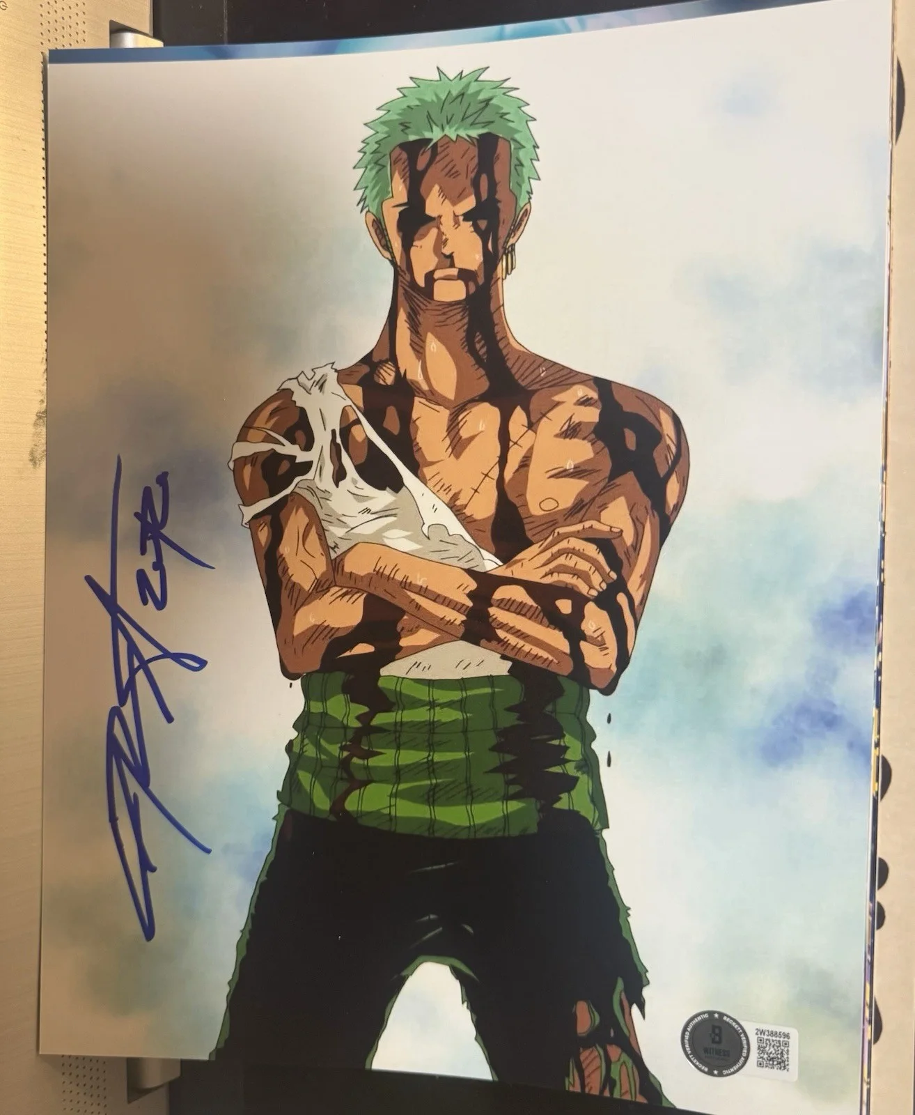 CHRIS SABAT — CHRIS SABAT SIGNED RORONOA ZORO 8X10 PHOTO ONE PIECE AUTOGRAPH BECKETT D1
