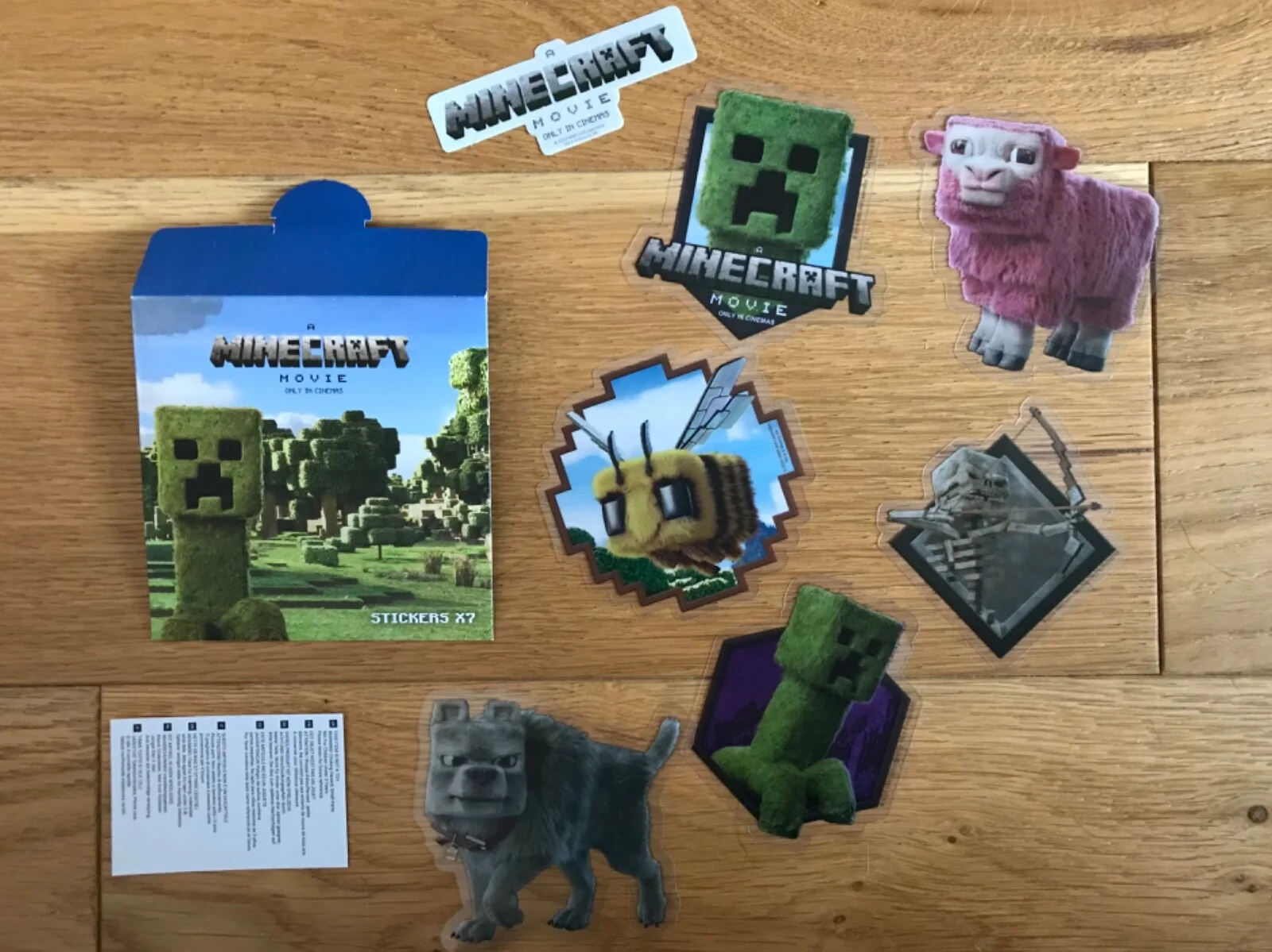 NEW UNOPENED PROMO A Minecraft Movie (2025) Stickers x7 Set / Pack (Warner Bros), image 2