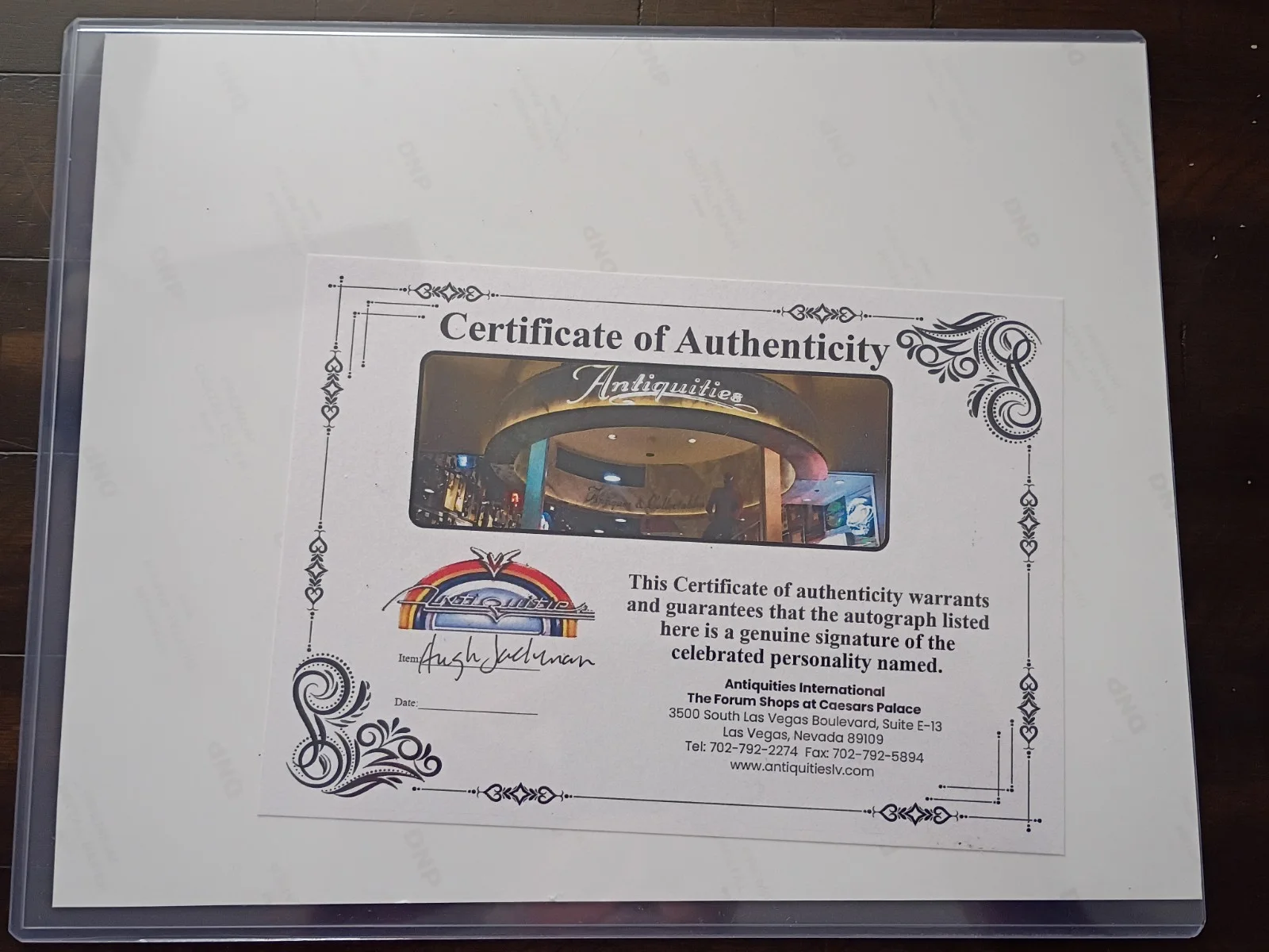 Hugh Jackman — HUGH JACKMAN--Autographed 8 x 10 Water Scene ---w/COA, image 3