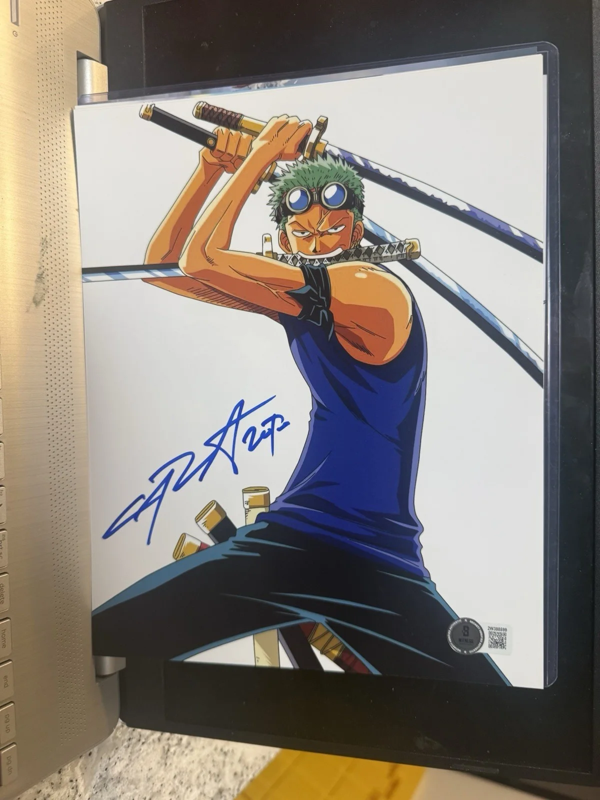 CHRIS SABAT — CHRIS SABAT SIGNED RORONOA ZORO 8X10 PHOTO ONE PIECE AUTOGRAPH BECKETT D5