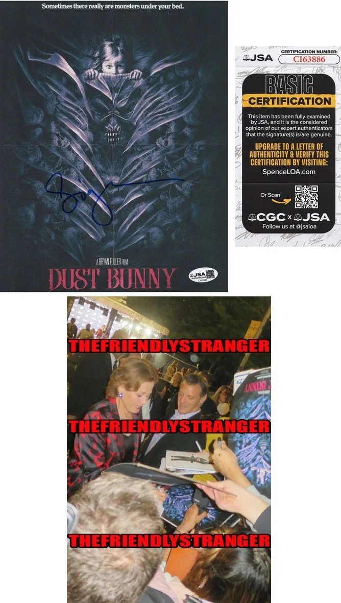 SIGOURNEY WEAVER — Sigourney Weaver signed "DUST BUNNY" 8x10 Photo AUTOGRAPH Alien Ghostbusters JSA