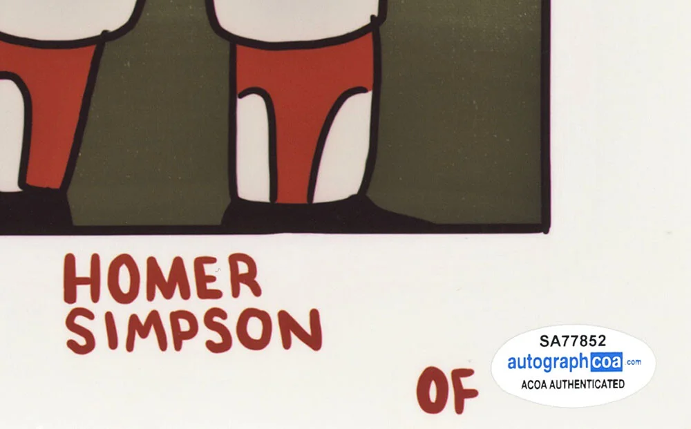 DAN CASTELLANETA — Dan Castellaneta signed HOMER SIMPSON "THE SIMPSONS" 8x10 Photo c ACOA COA, изображение 5